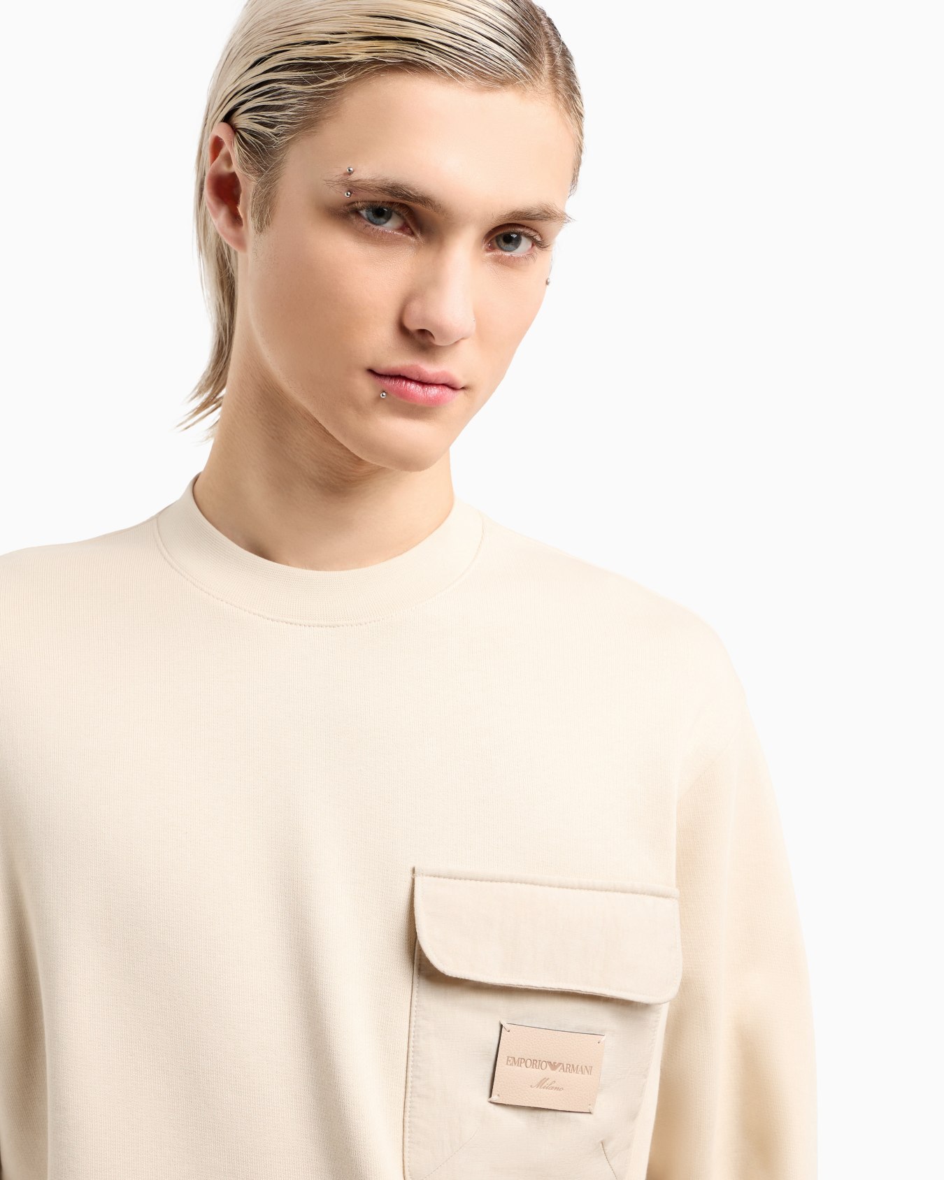 ASV French terry jersey sweatshirt with padded pocket and logo patch Slide 4