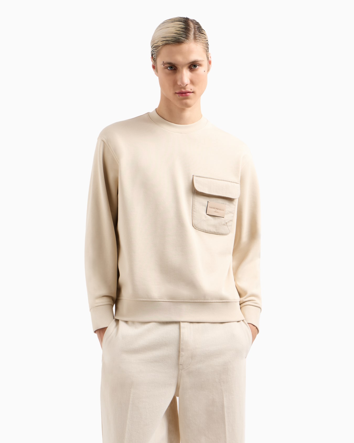 ASV French terry jersey sweatshirt with padded pocket and logo patch Slide 3