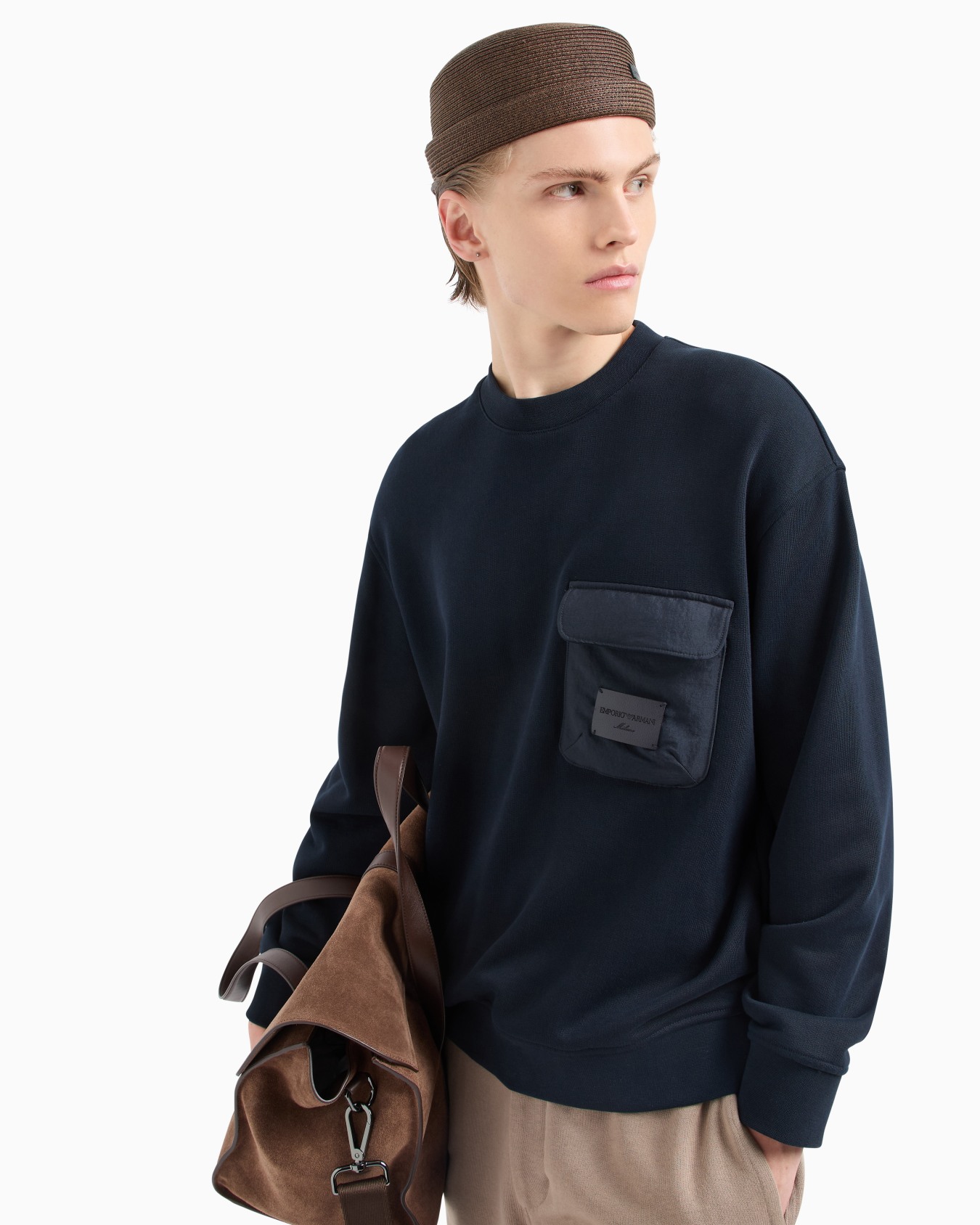 Sweat-shirt en jersey molletonné avec poche rembourrée et écusson logo ASV Diapositive 6