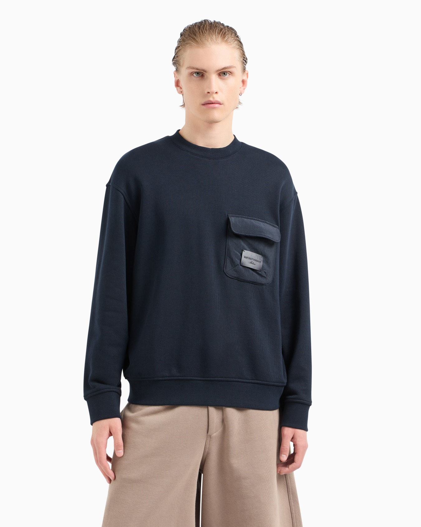 Sweat-shirt en jersey molletonné avec poche rembourrée et écusson logo ASV Diapositive 4