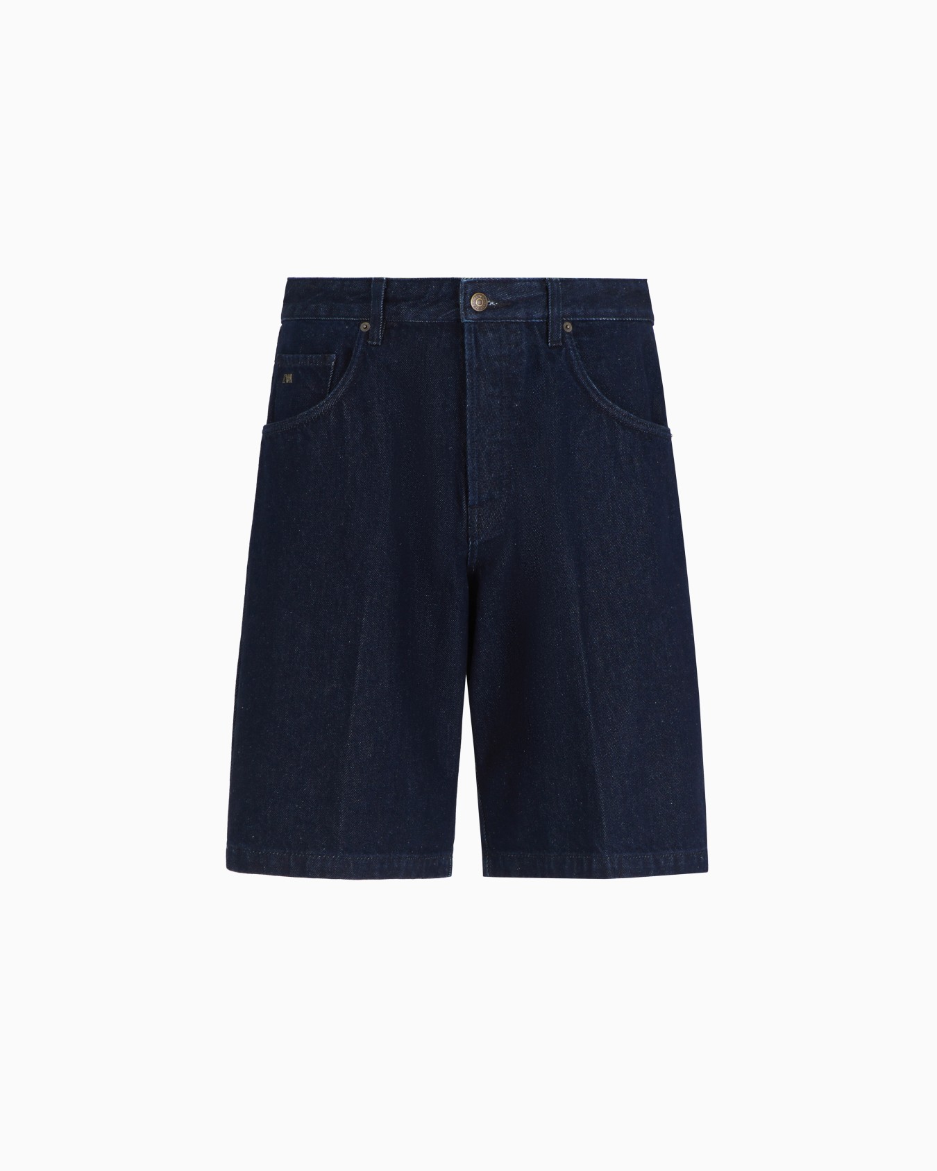 Five-pocket washed denim Bermuda shorts Slide 0