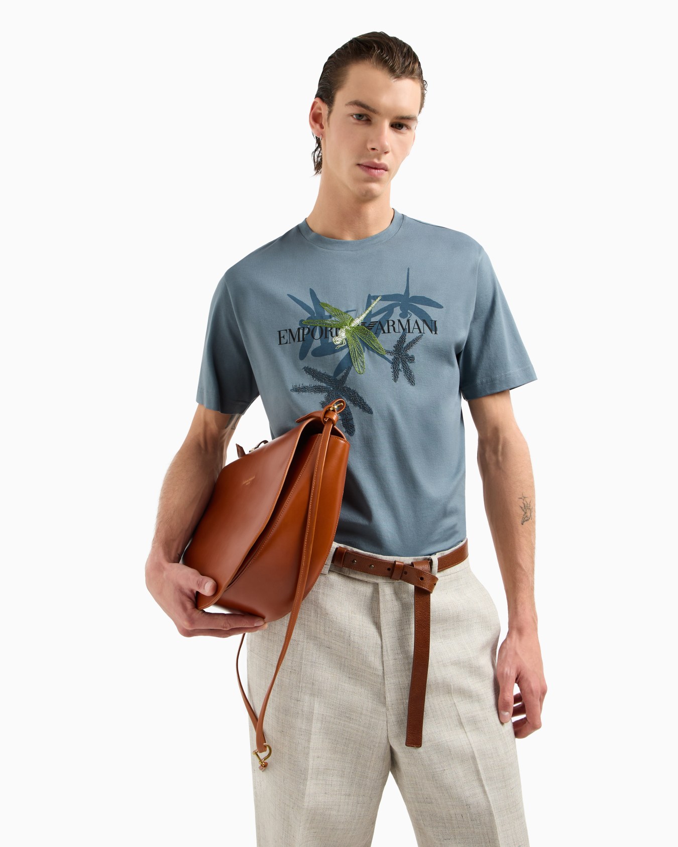 ASV Jersey T-shirt with dragonfly print and embroidery Slide 5