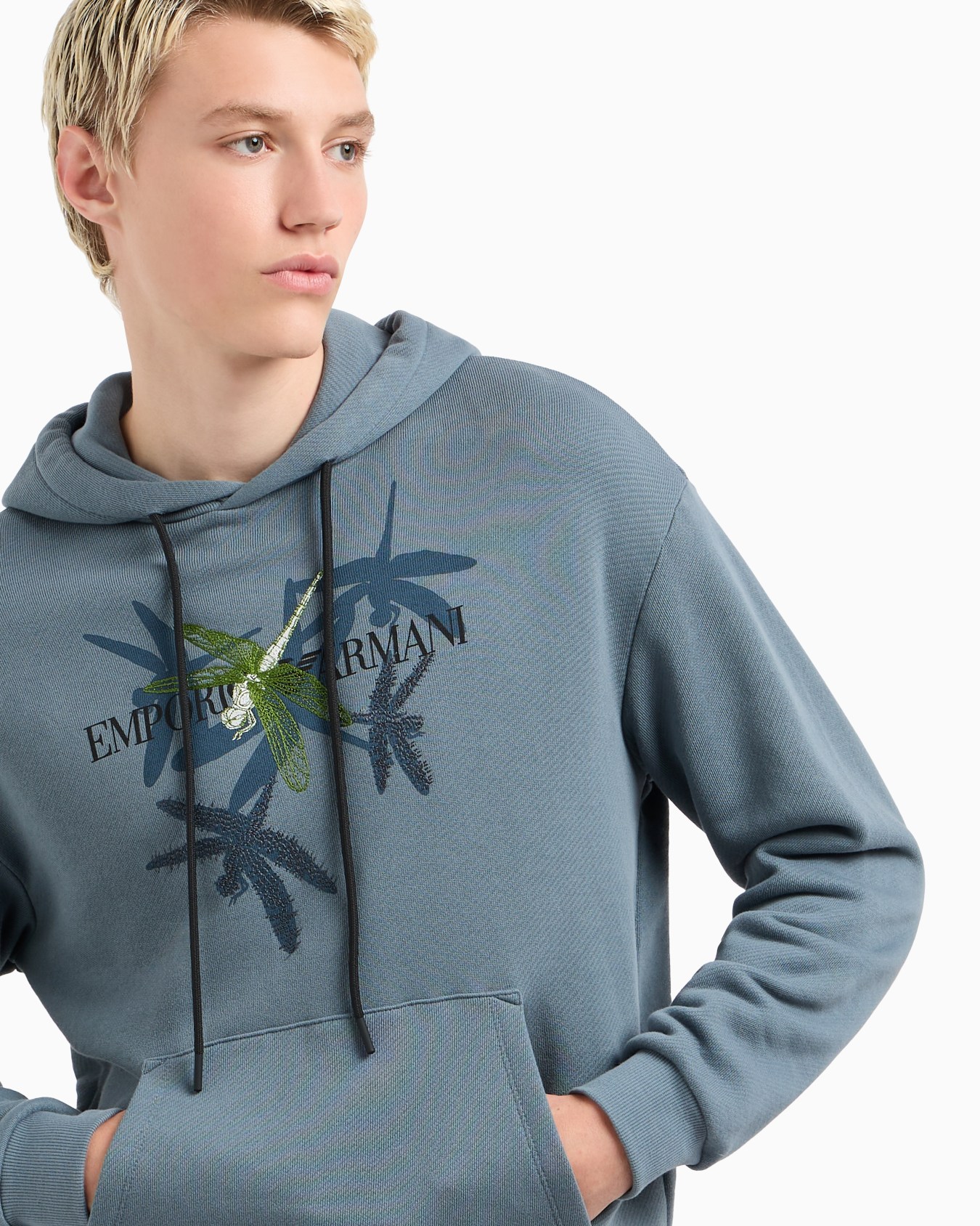 ASV Jersey hooded sweatshirt with dragonfly print and embroidery Slide 4