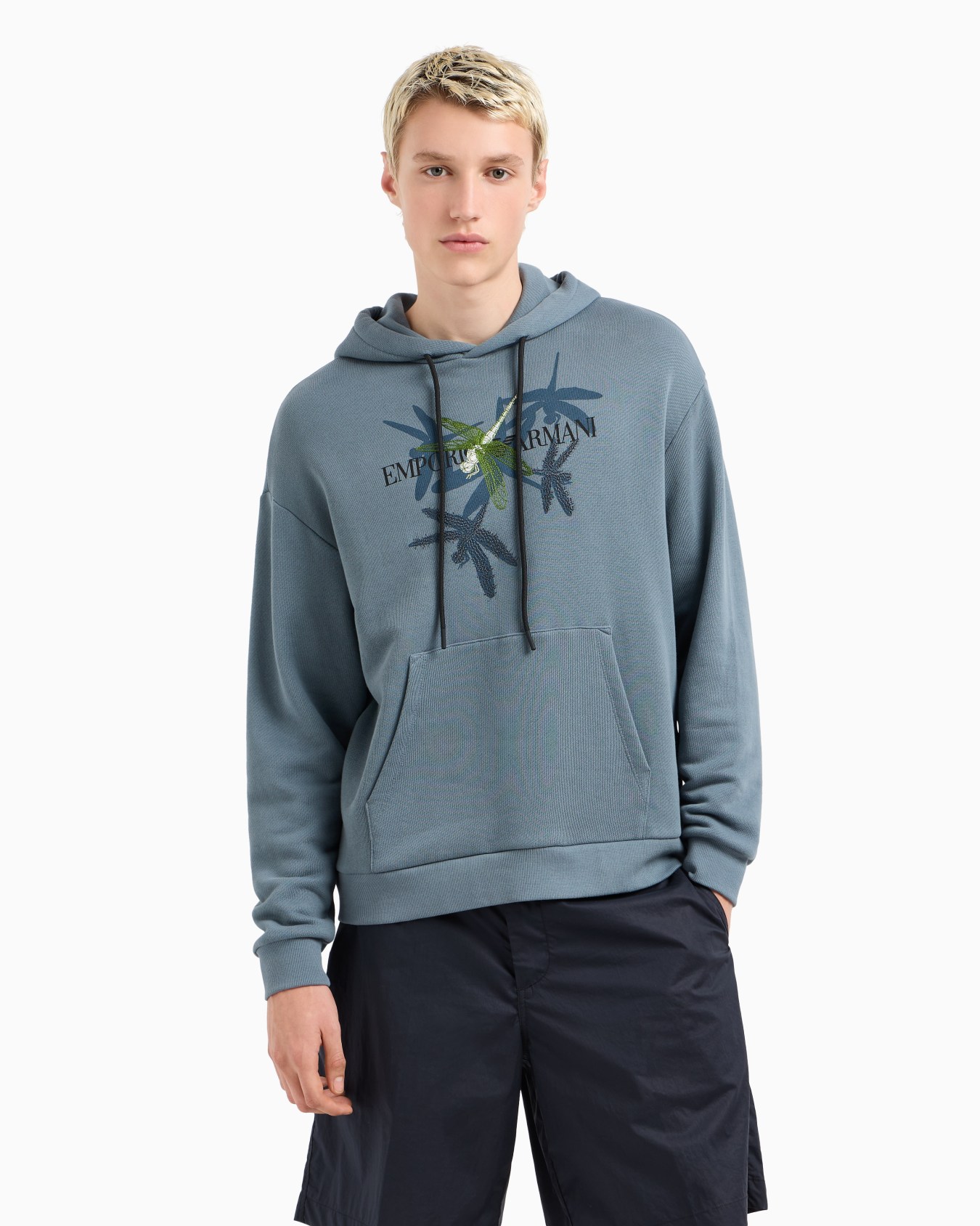 ASV Jersey hooded sweatshirt with dragonfly print and embroidery Slide 3