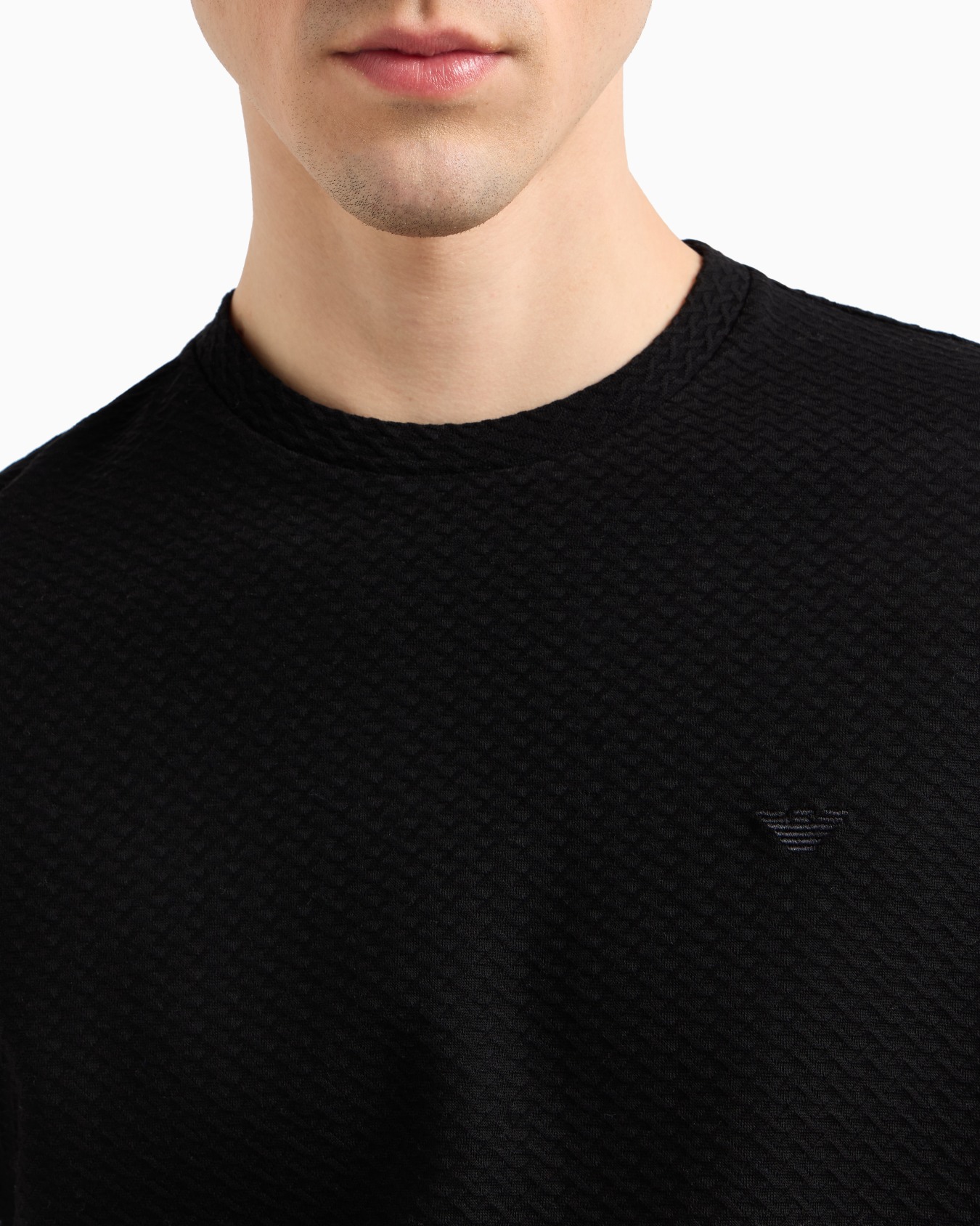 ASV 3D-effect embossed jacquard jersey T-shirt Slide 4
