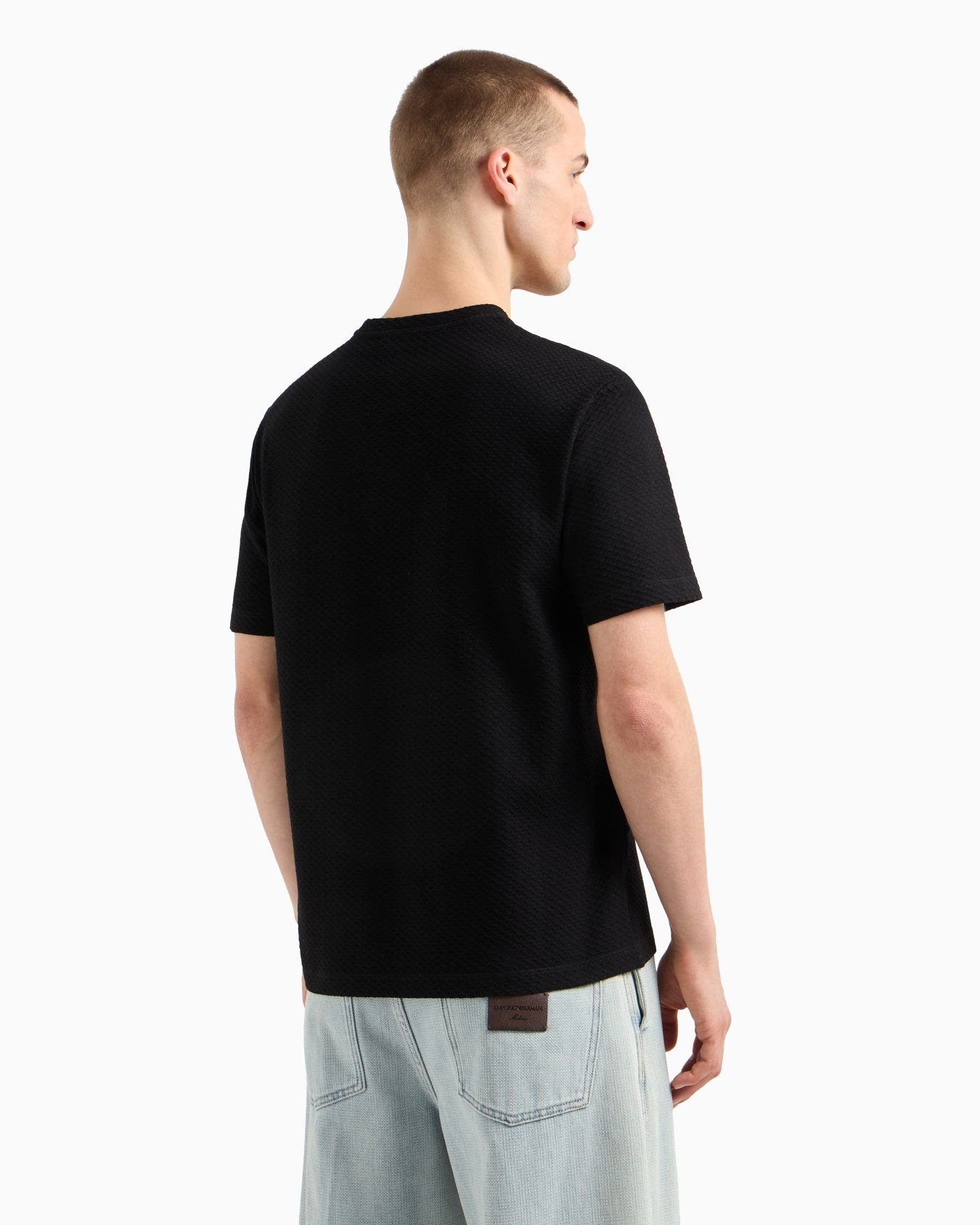 ASV 3D-effect embossed jacquard jersey T-shirt Slide 2