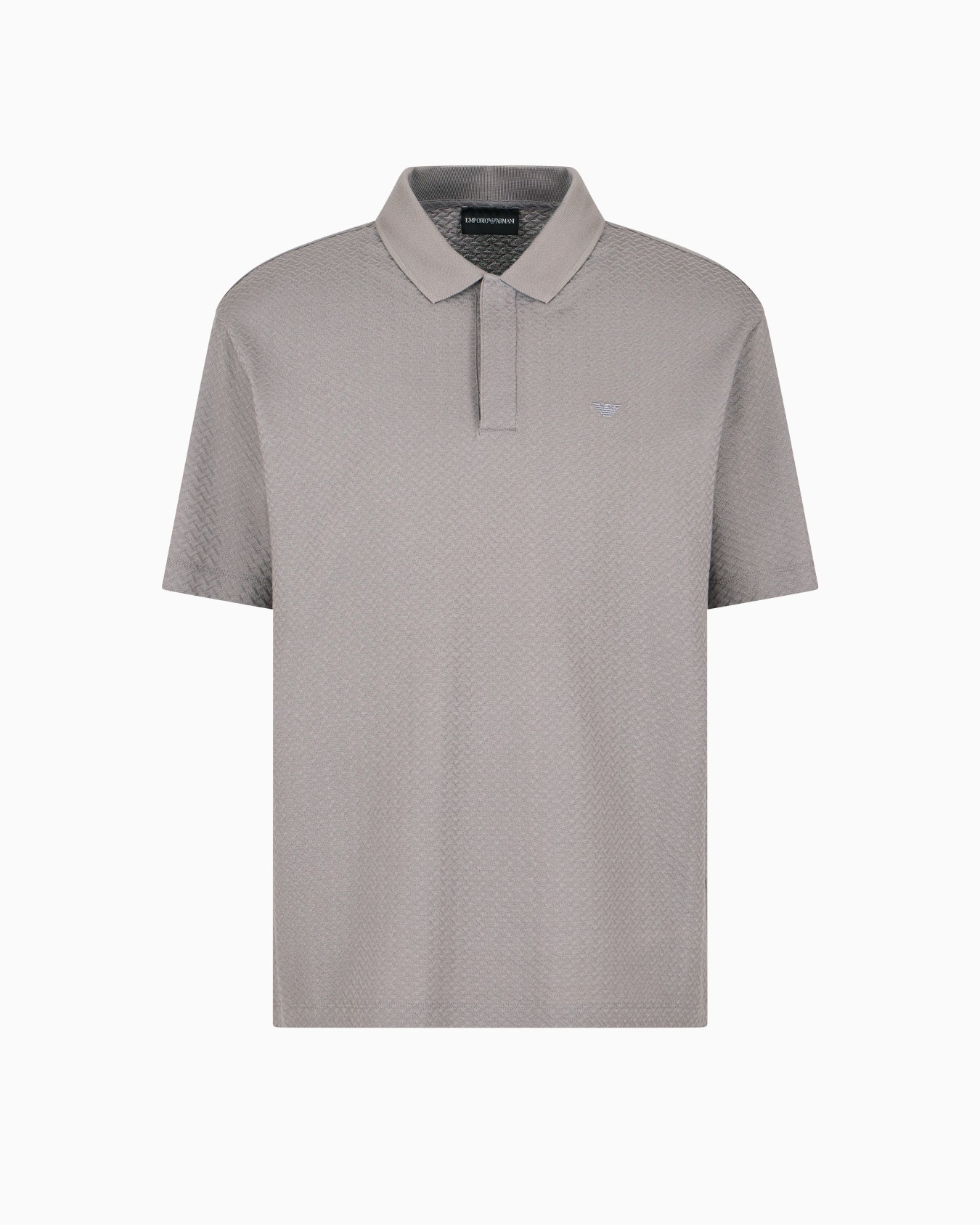 Polo in jersey jacquard a rilievo effetto 3D Slide 0