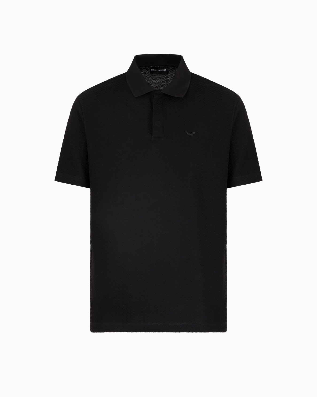 Polo in jersey jacquard a rilievo effetto 3D Slide 0