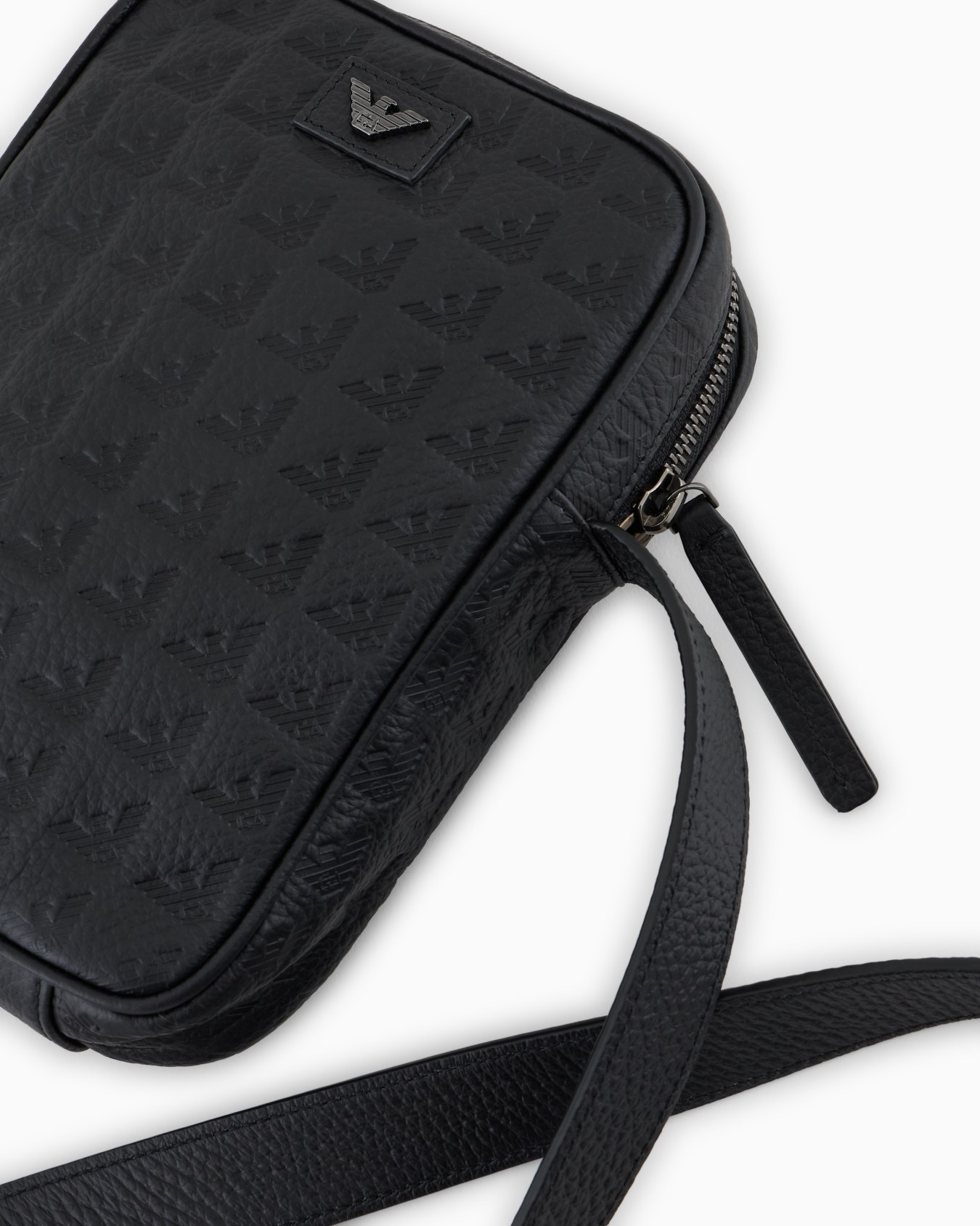 Trousse à accessoires en cuir avec aigle embossé all over Diapositive 4