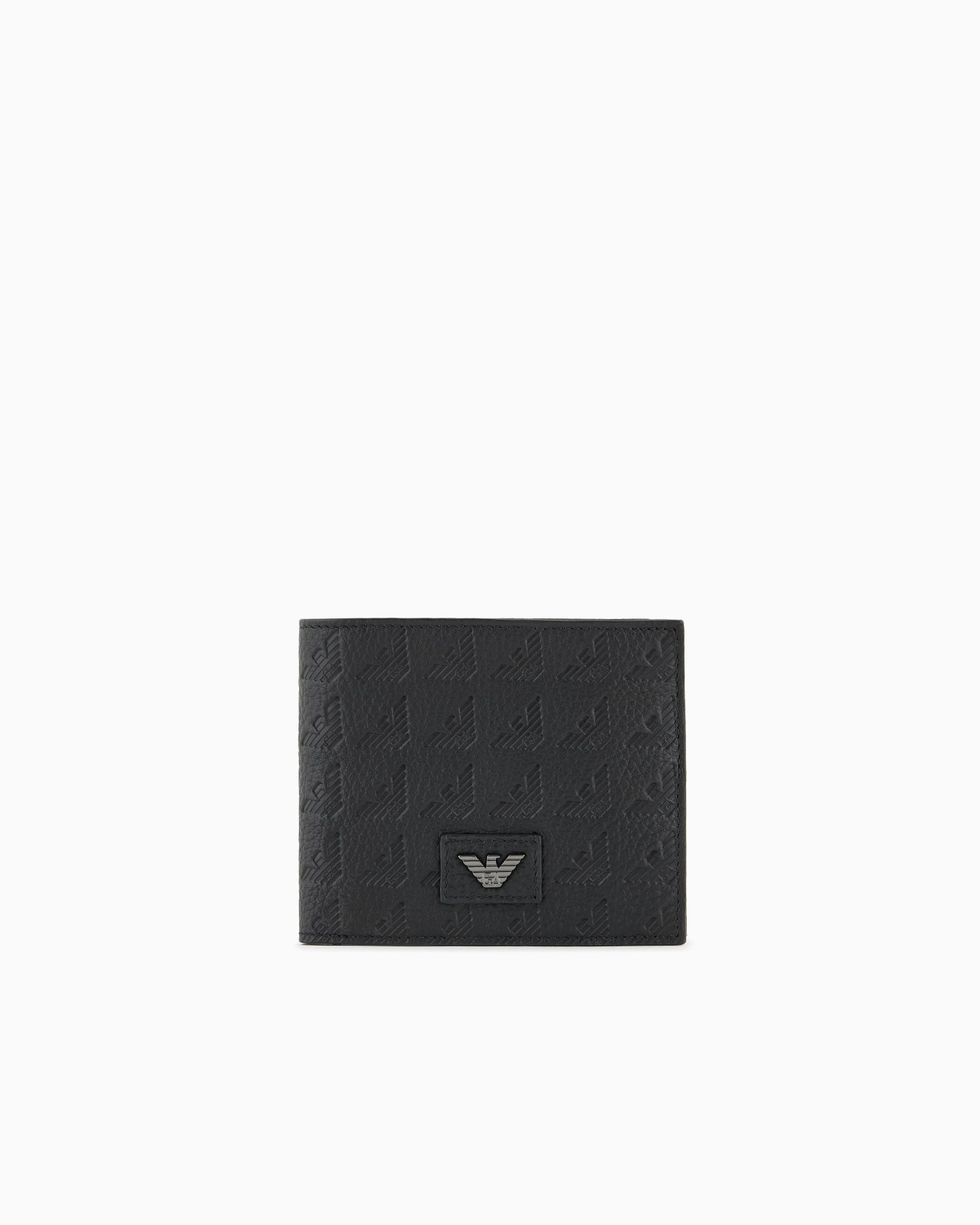 Portemonnaie mit Münzfach aus Leder geprägt mit Allover-Adler  Folie 0