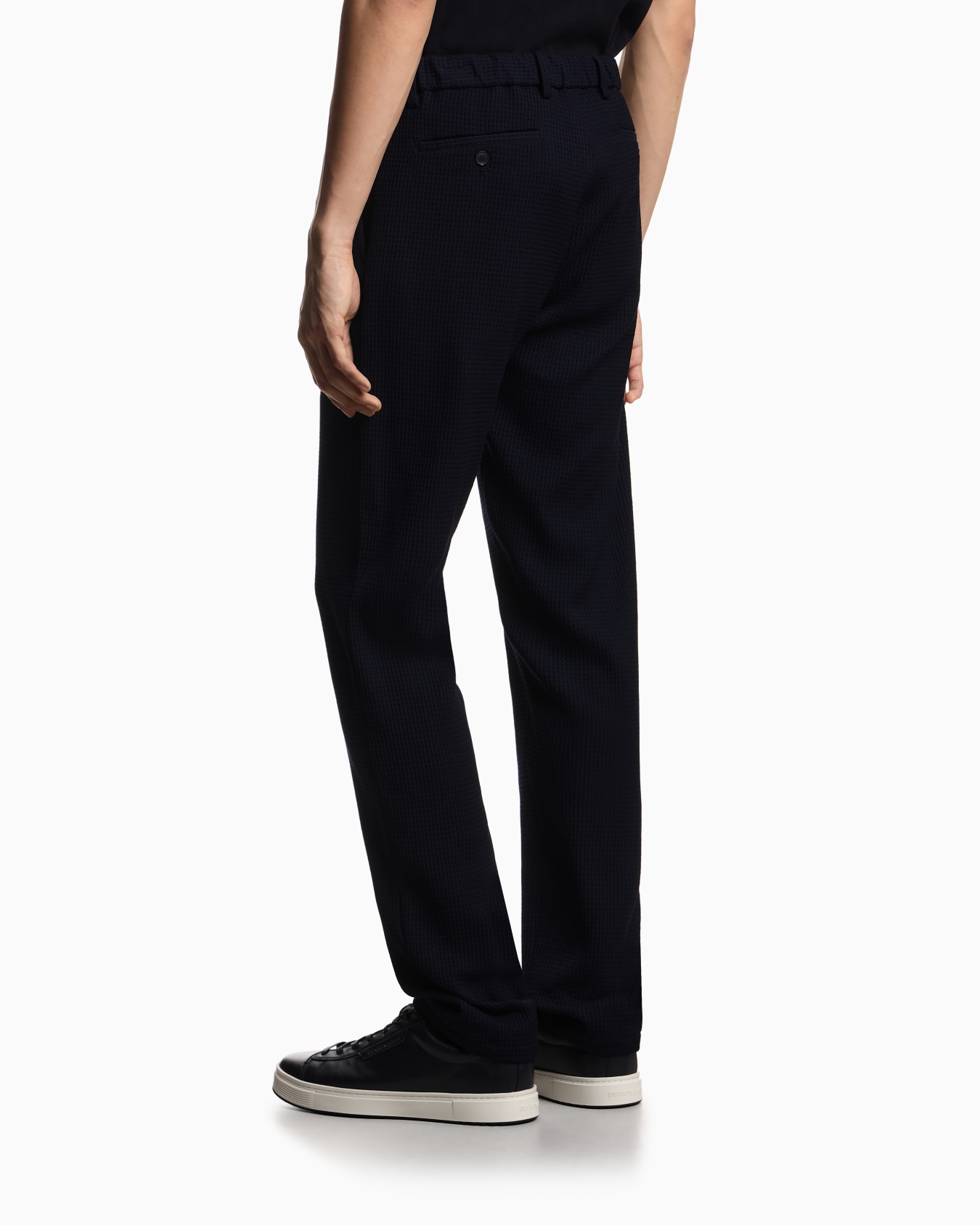 パンツ 3Dワッフル風ウールジャージー スライドする 2