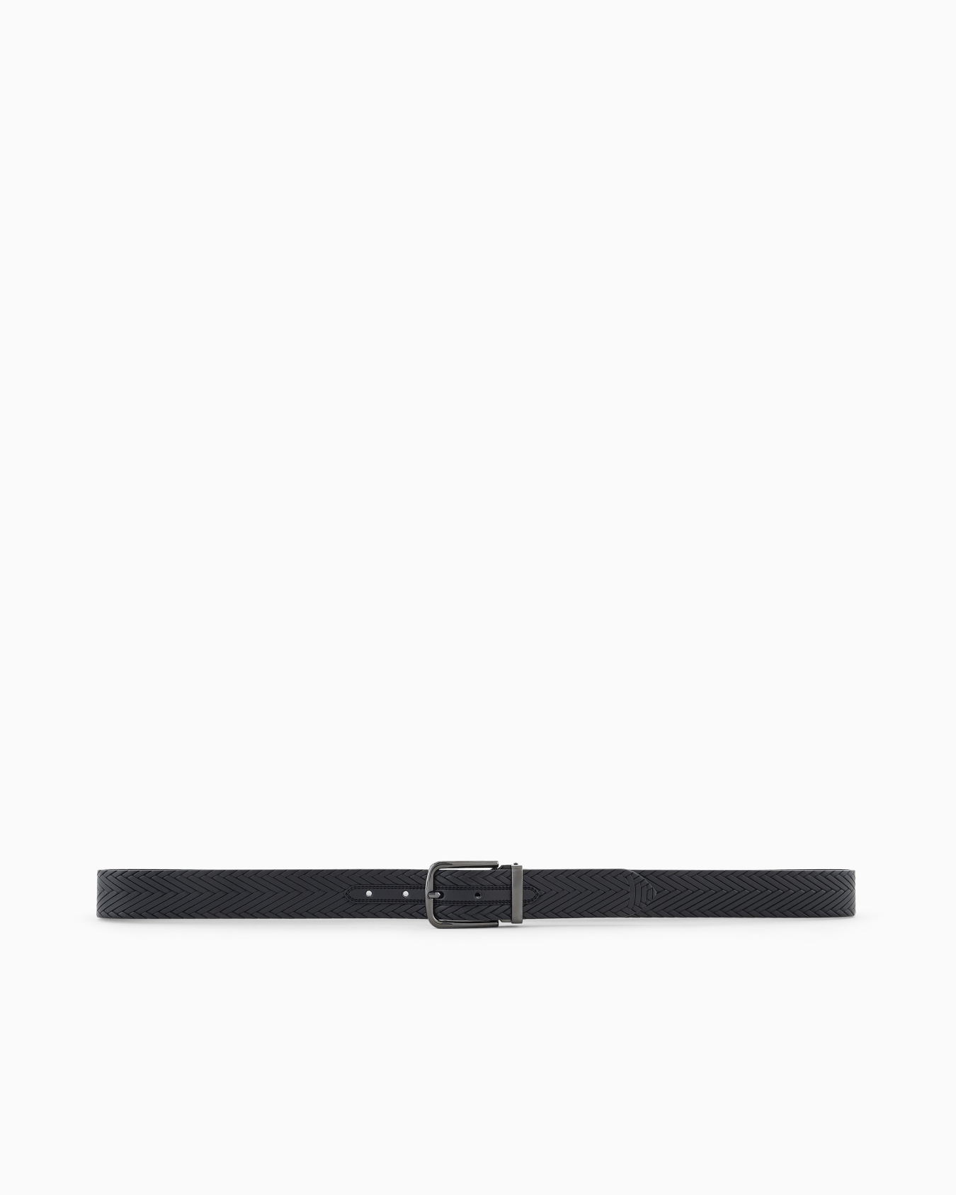 Leather belt with braided print Slide 2