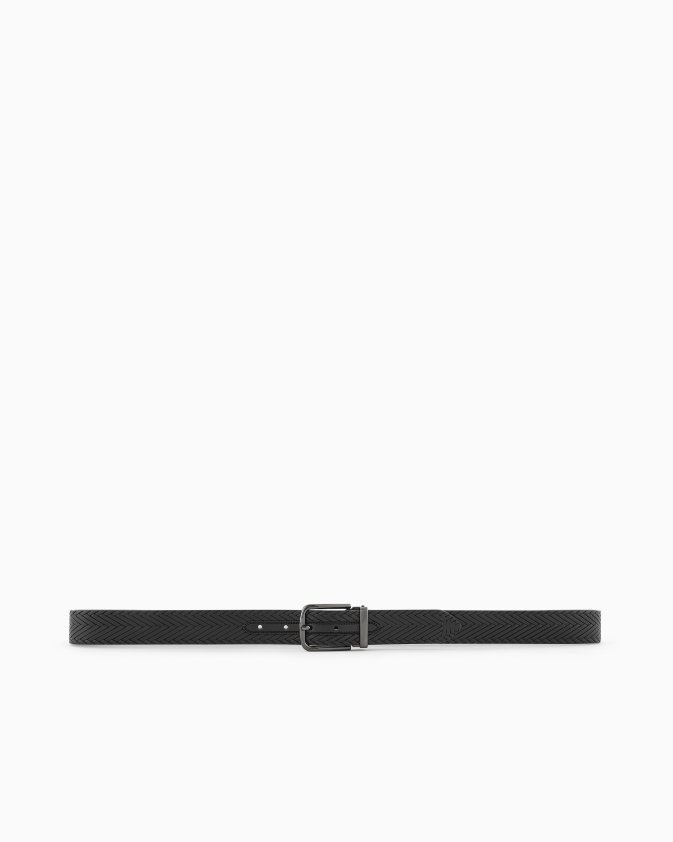 Leather belt with braided print Slide 2