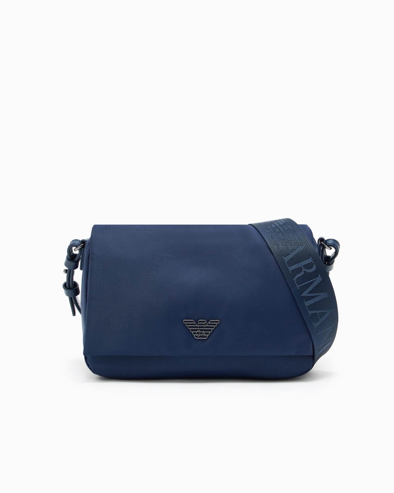 ASV recycled-nylon shoulder bag with flap Slide 0