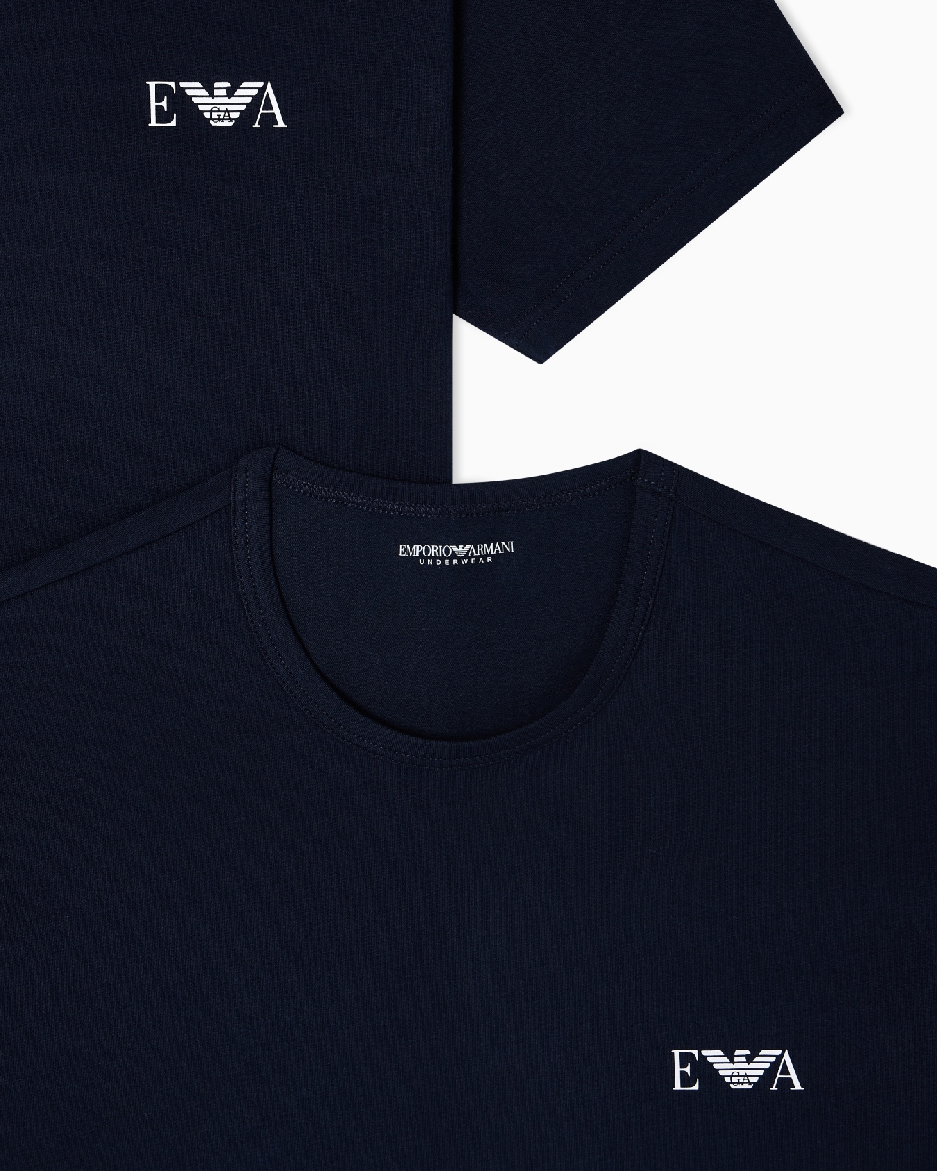 Two-pack of stretch jersey fitted loungewear T-shirts Diapositiva 3