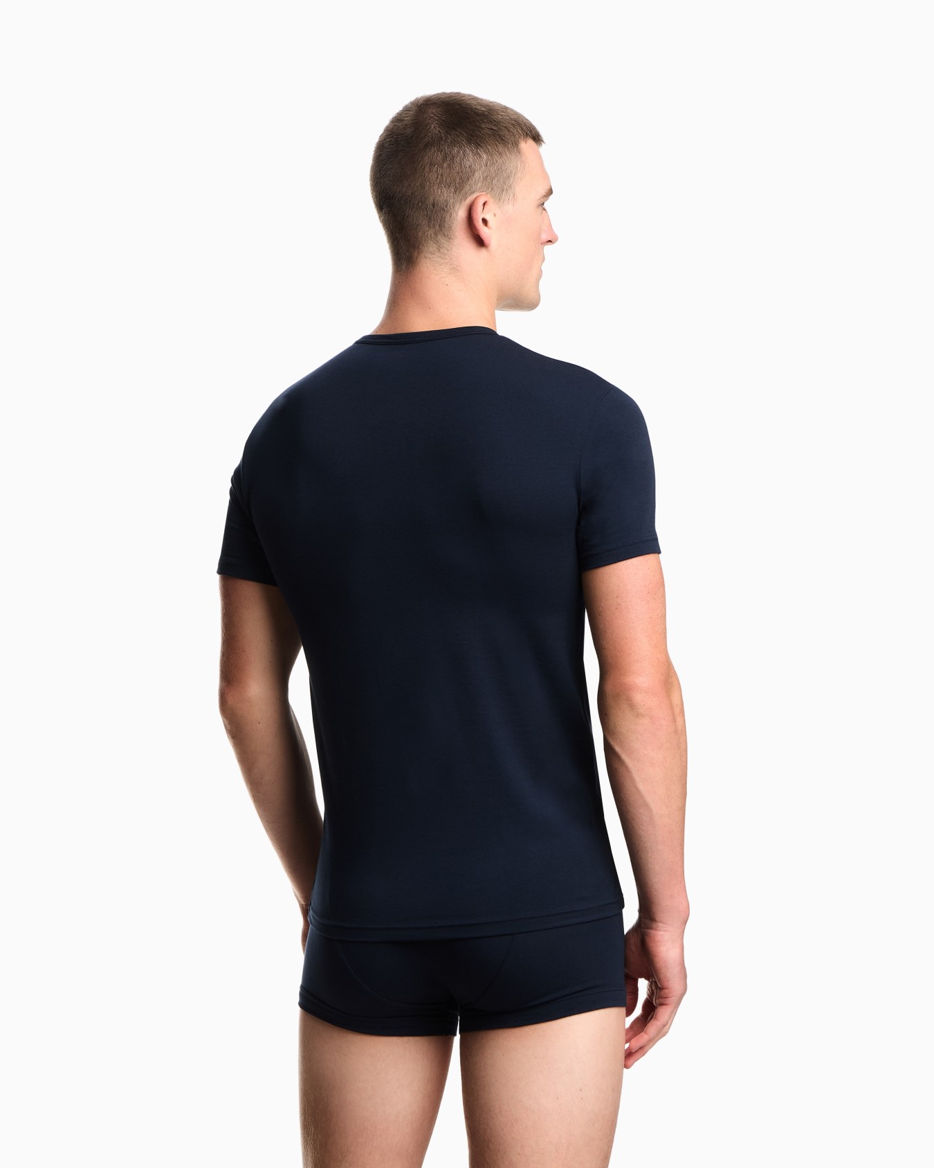 Two-pack of stretch jersey fitted loungewear T-shirts Diapositiva 2