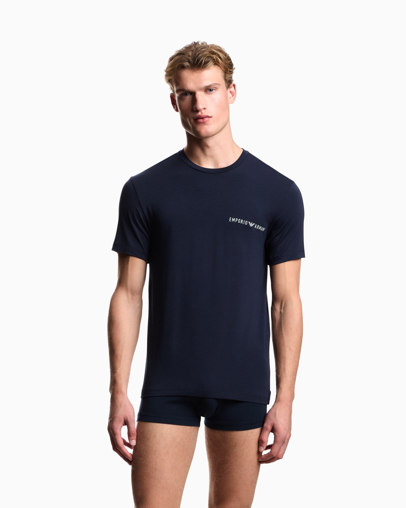 Two-pack of ASV loungewear T-shirts in soft-touch viscose Slide 1