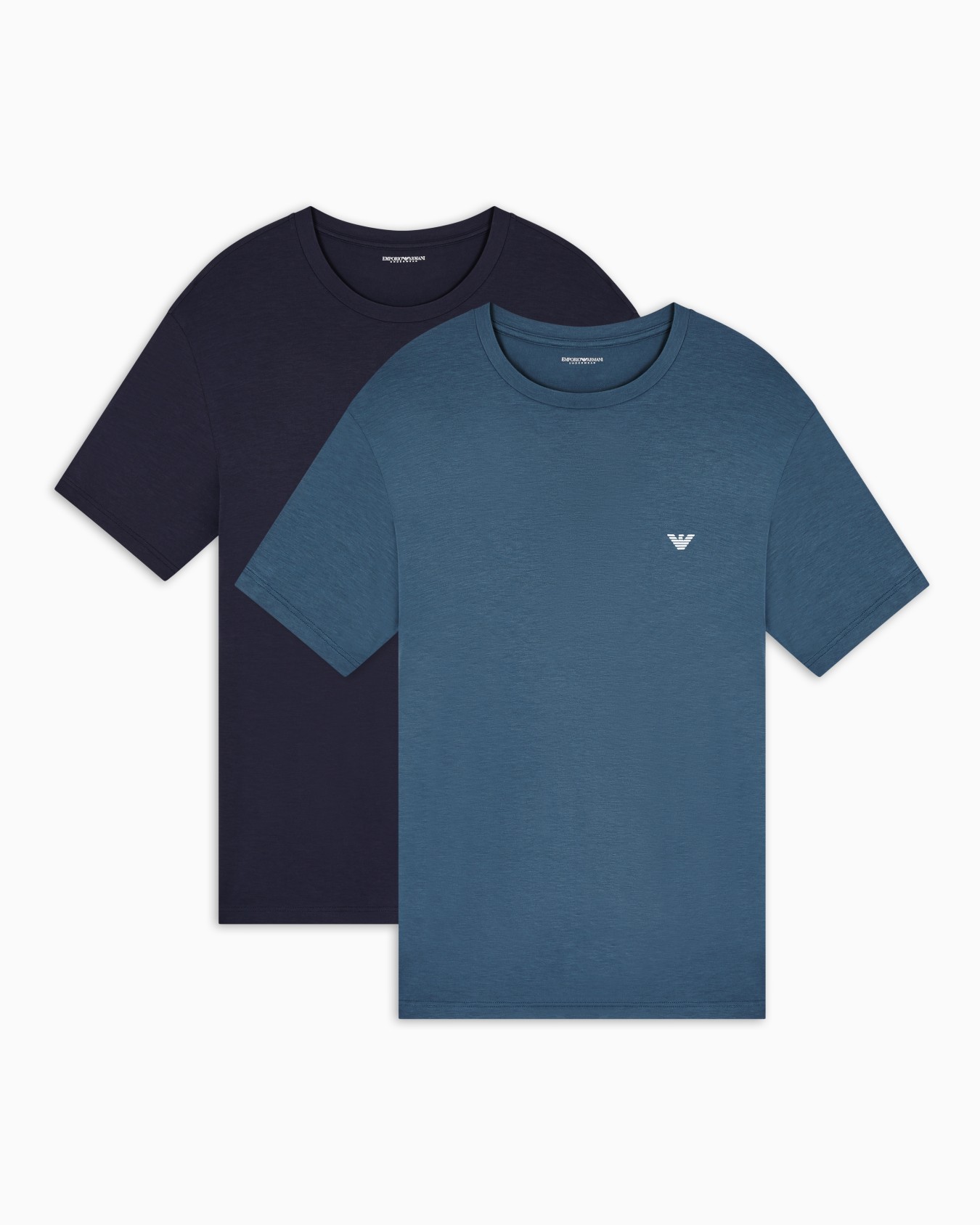 Two-pack of ASV loungewear T-shirts in soft-touch viscose Slide 0