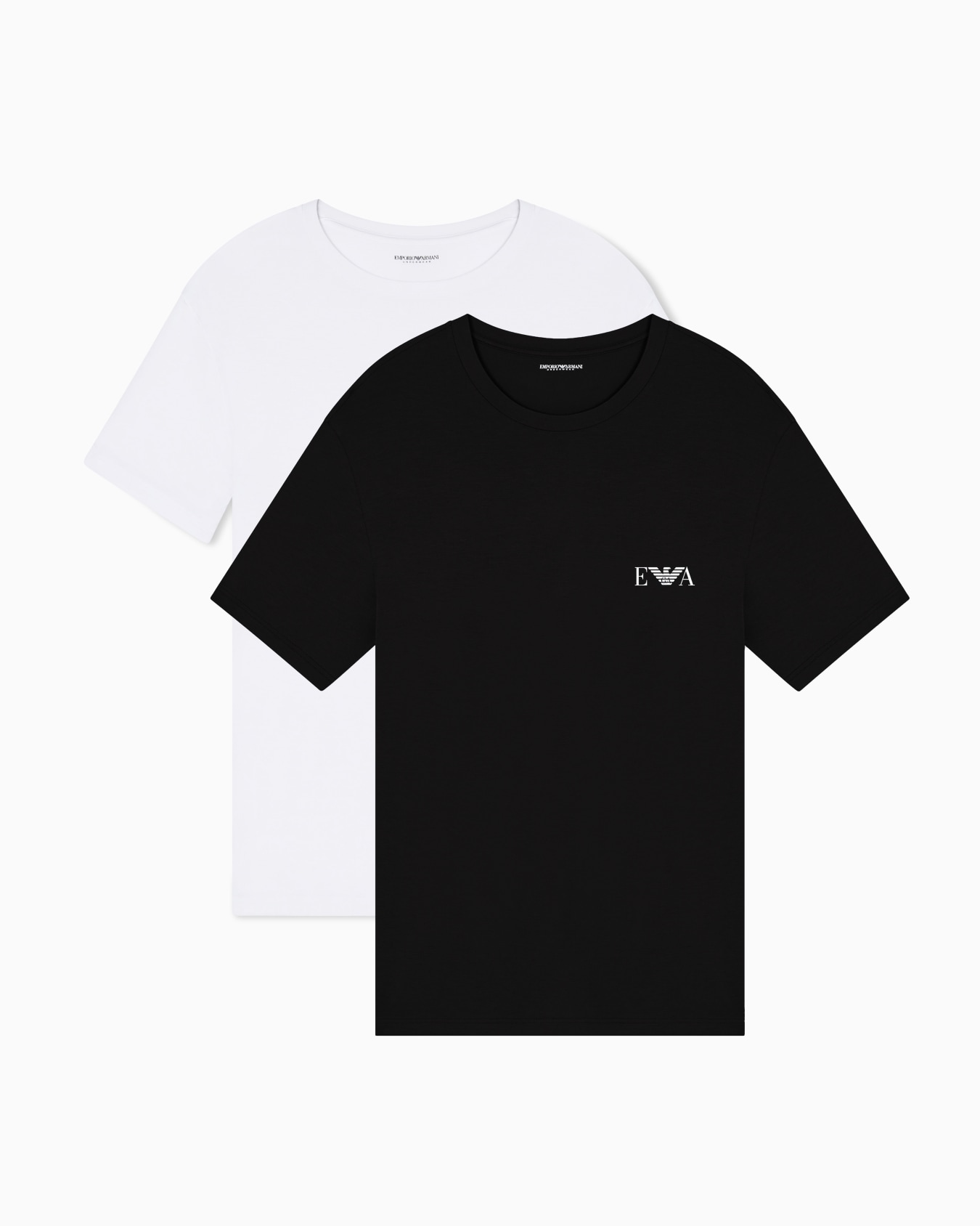 2-pack crew neck T-shirt in jersey with bold monogram Slide 0