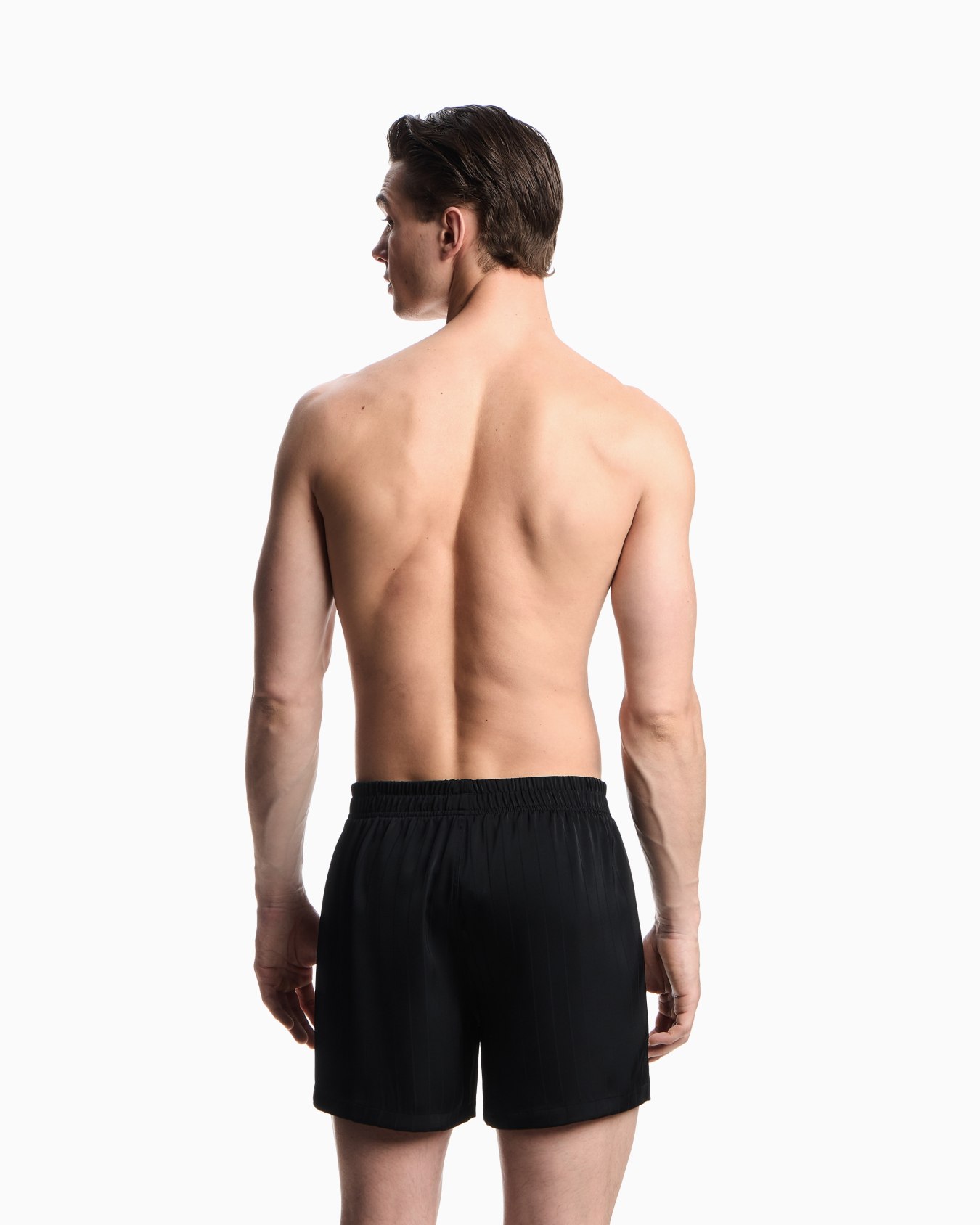 Striped satin boxer shorts Slide 2