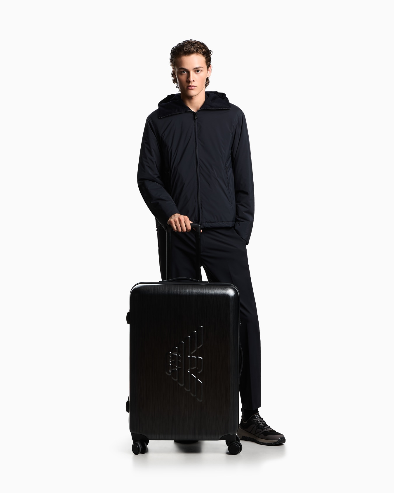 Trolley de grande taille en ABS avec grand aigle en relief Diapositive 6