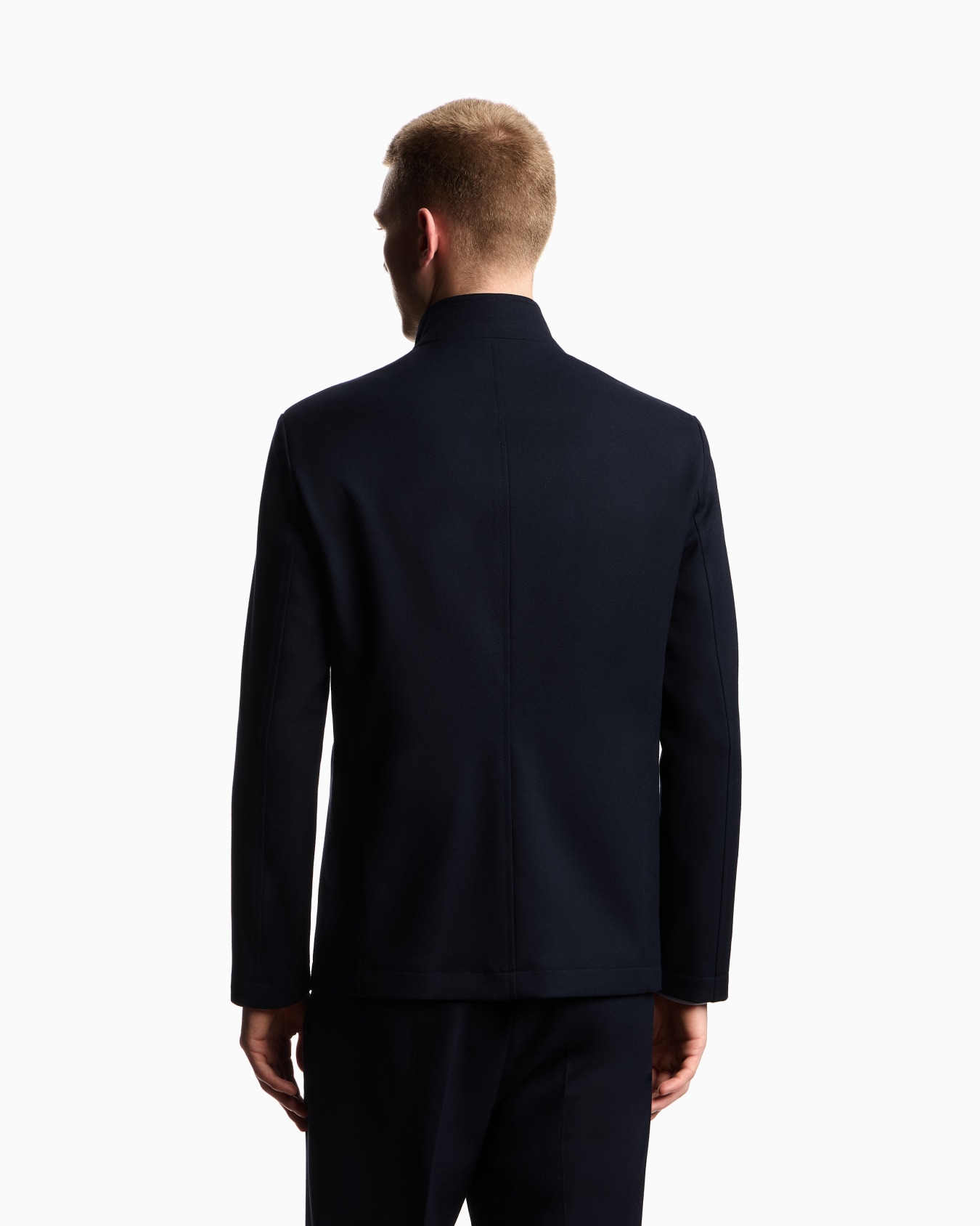 Stretch technical gabardine jacket with zip Slide 2