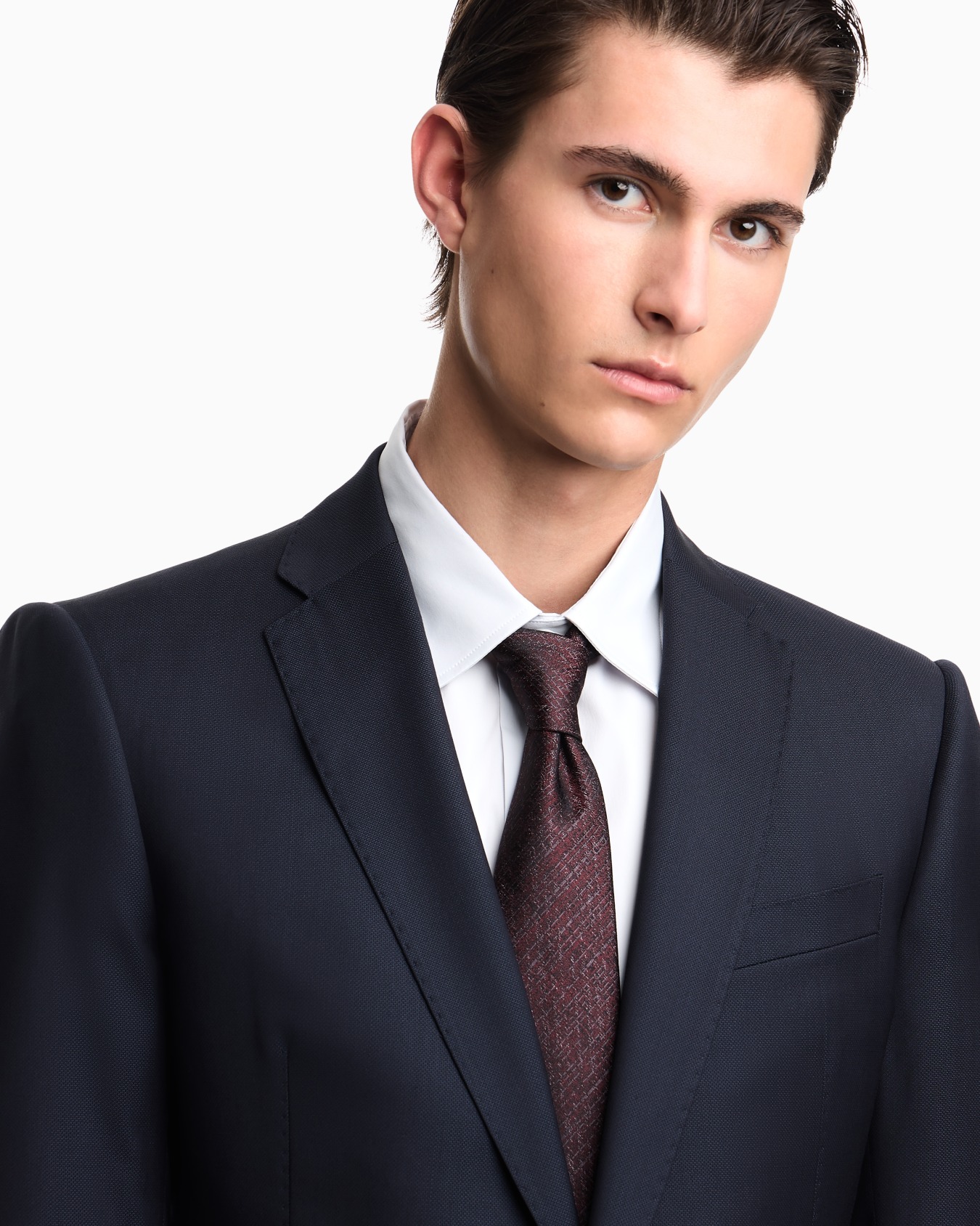 High twist wool dress with micro-designs Slide 4