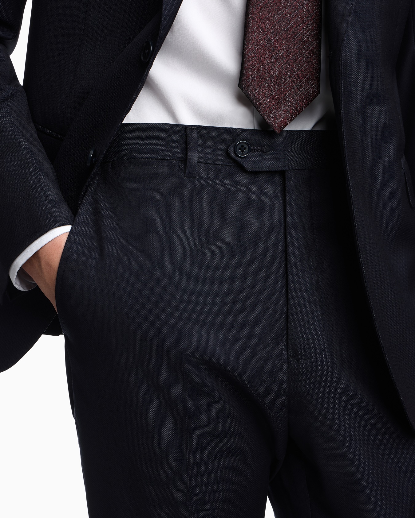 High twist wool dress with micro-designs Slide 2