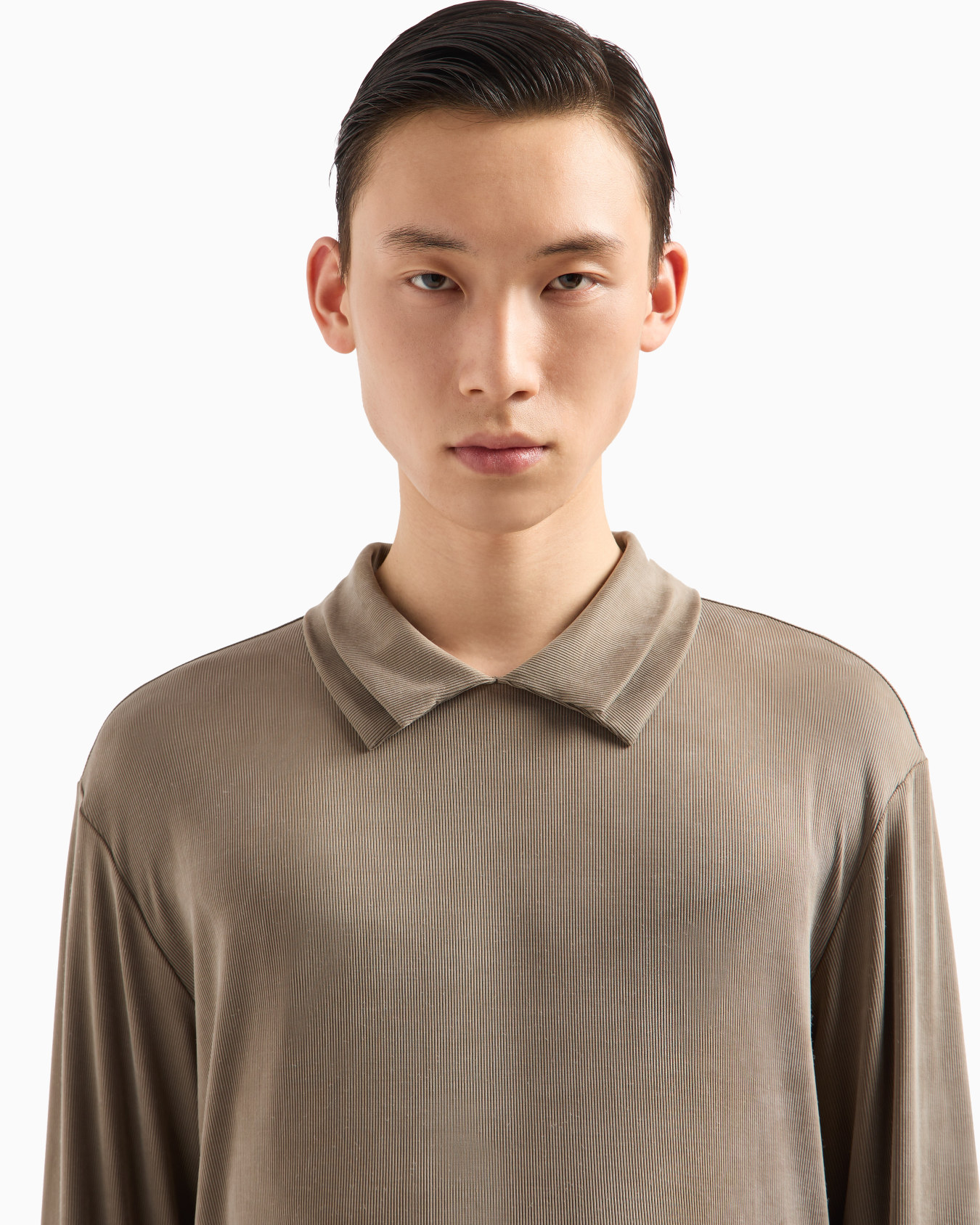 ASV Icon polo shirt in loosely ribbed stretch Lyocell Slide 5