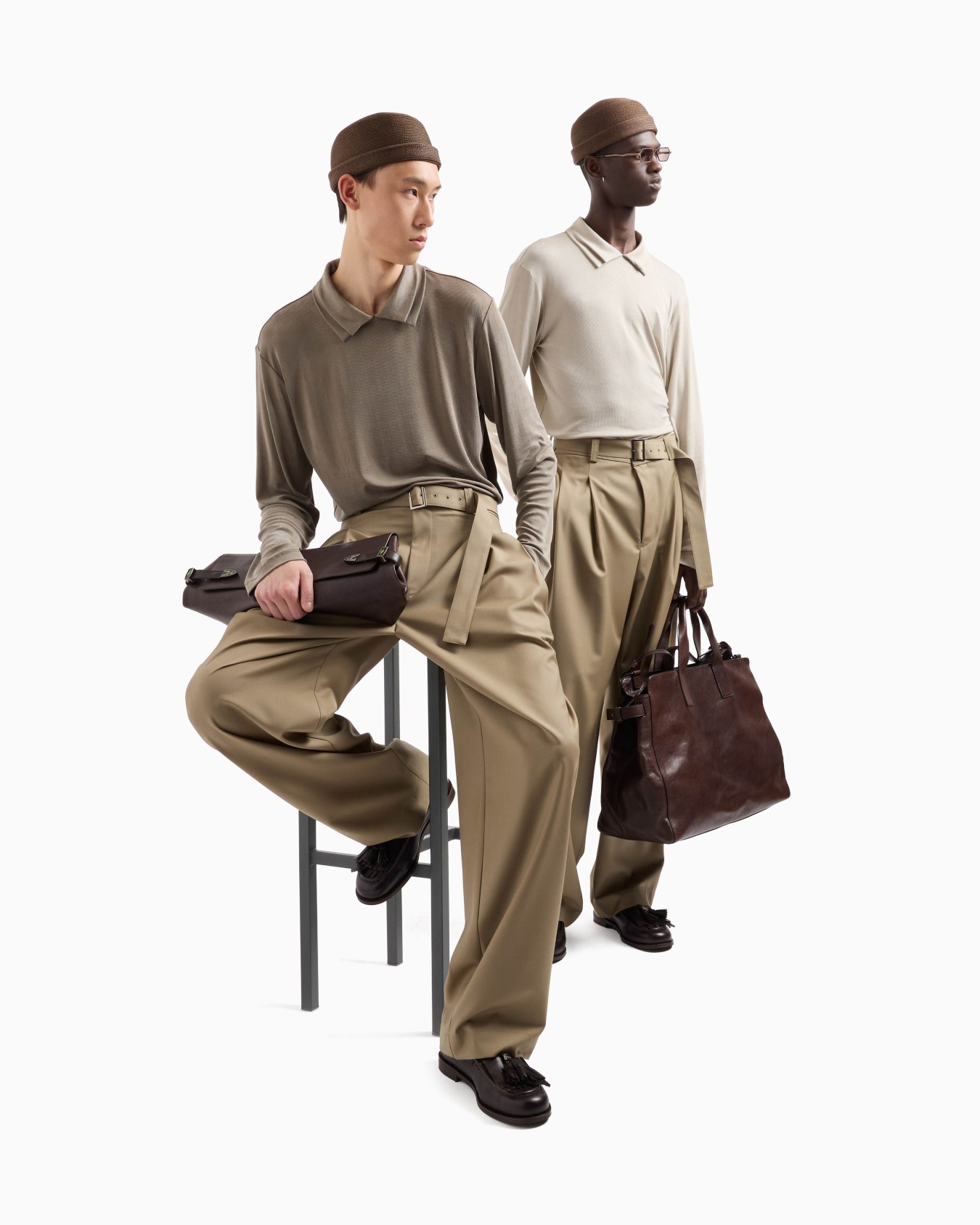 ASV Icon polo shirt in loosely ribbed stretch Lyocell Slide 2