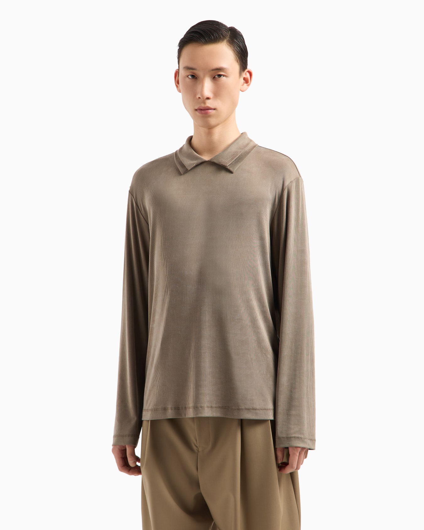 ASV Icon polo shirt in loosely ribbed stretch Lyocell Slide 4