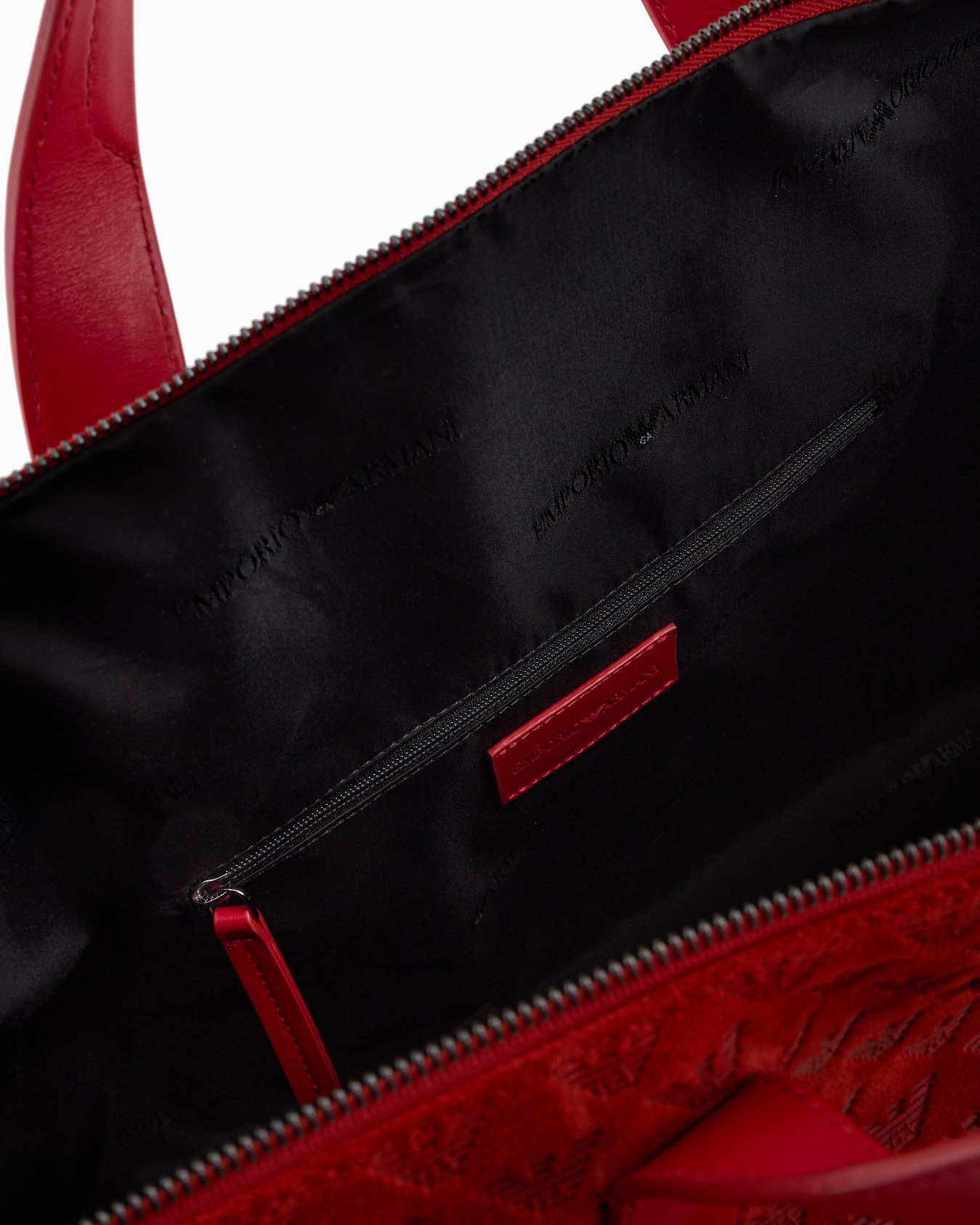 Suede duffel bag with all-over embossed eagle  Slide 3