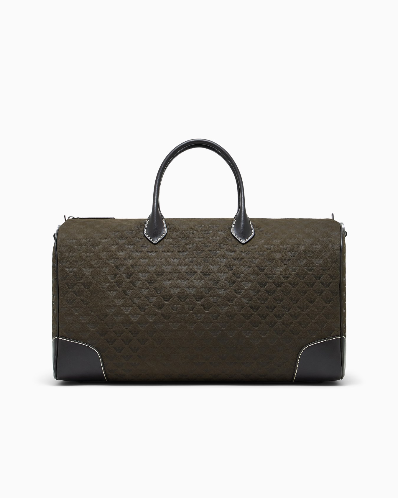 Sac de sport avec motif géométrique et détails en cuir Diapositive 2