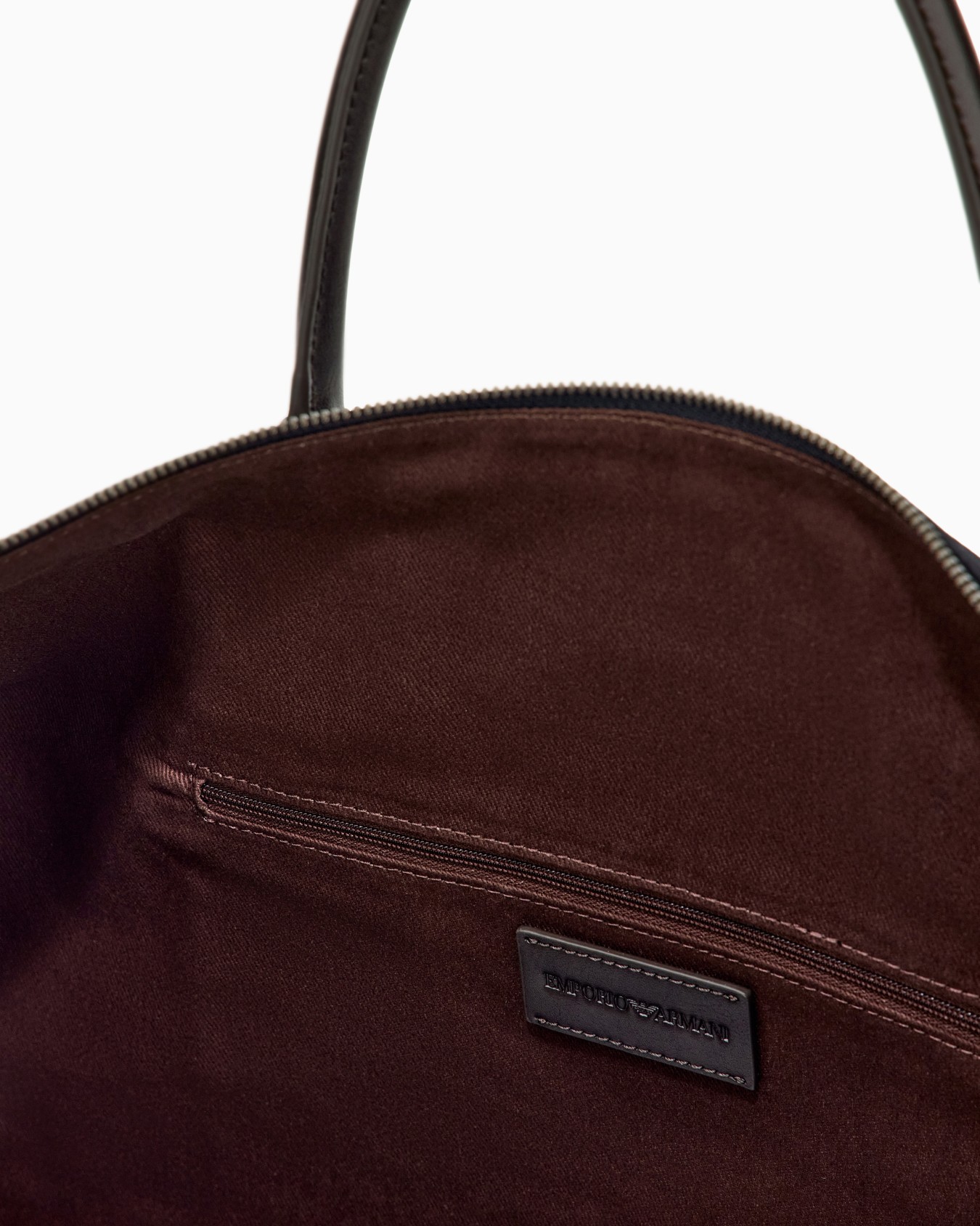 Duffle bag with a geometric pattern and leather handles Slide 3