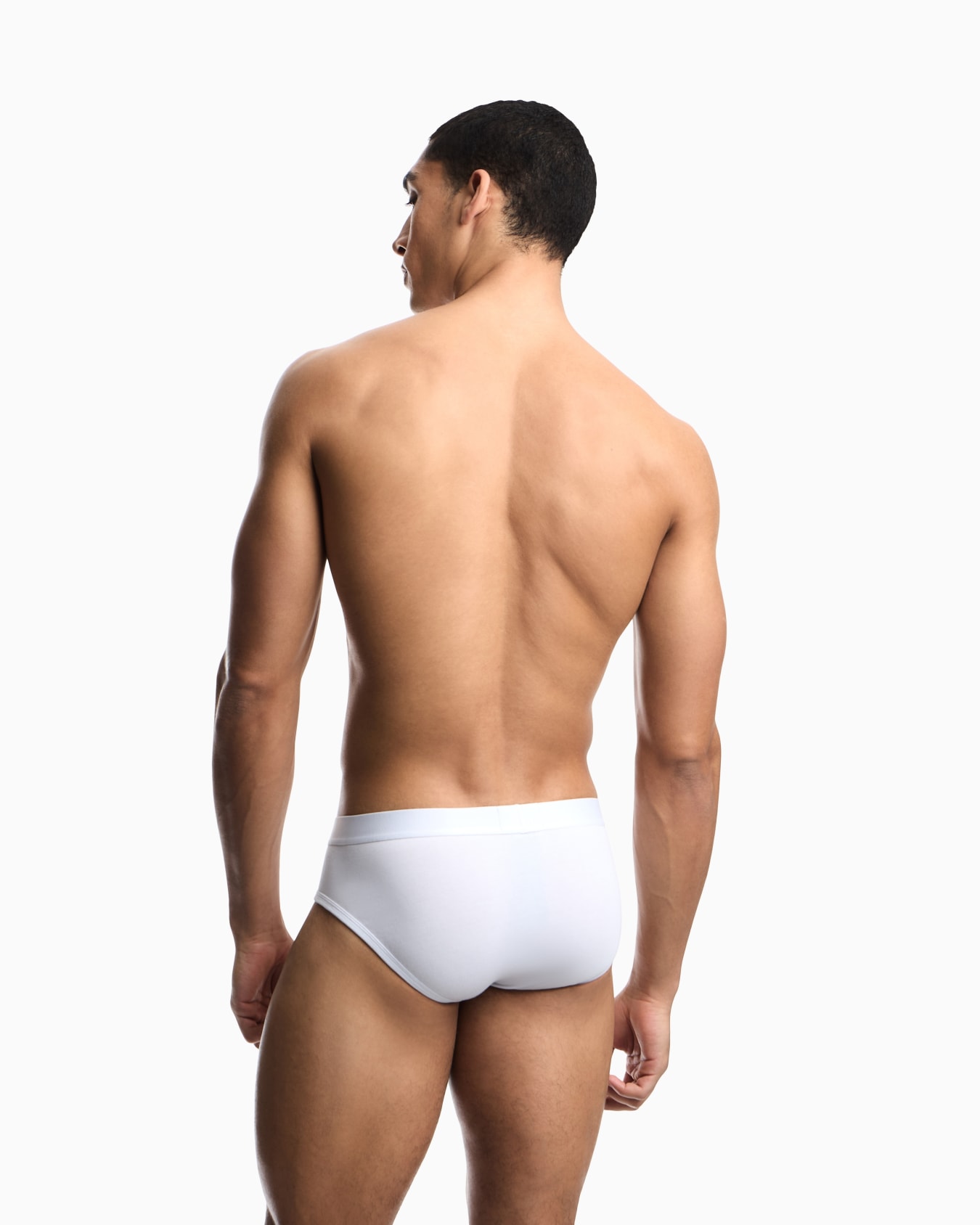 3-pack regular briefs in cotton jersey with a logo label Slide 2