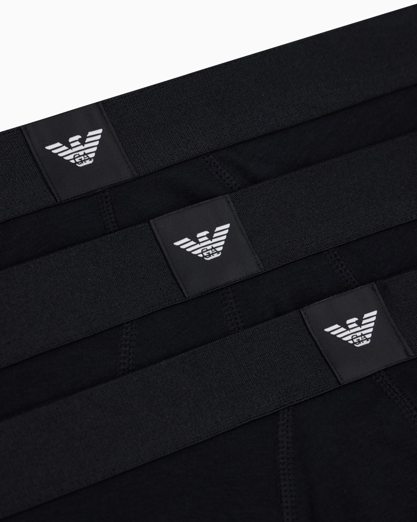 Three-pack of cotton jersey briefs with logo label Slide 1