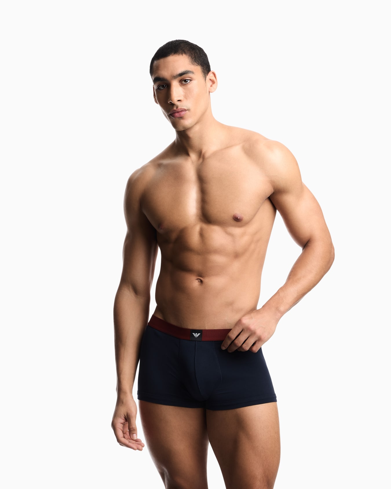 3-pack cotton jersey trunks with essential logo label Slide 1