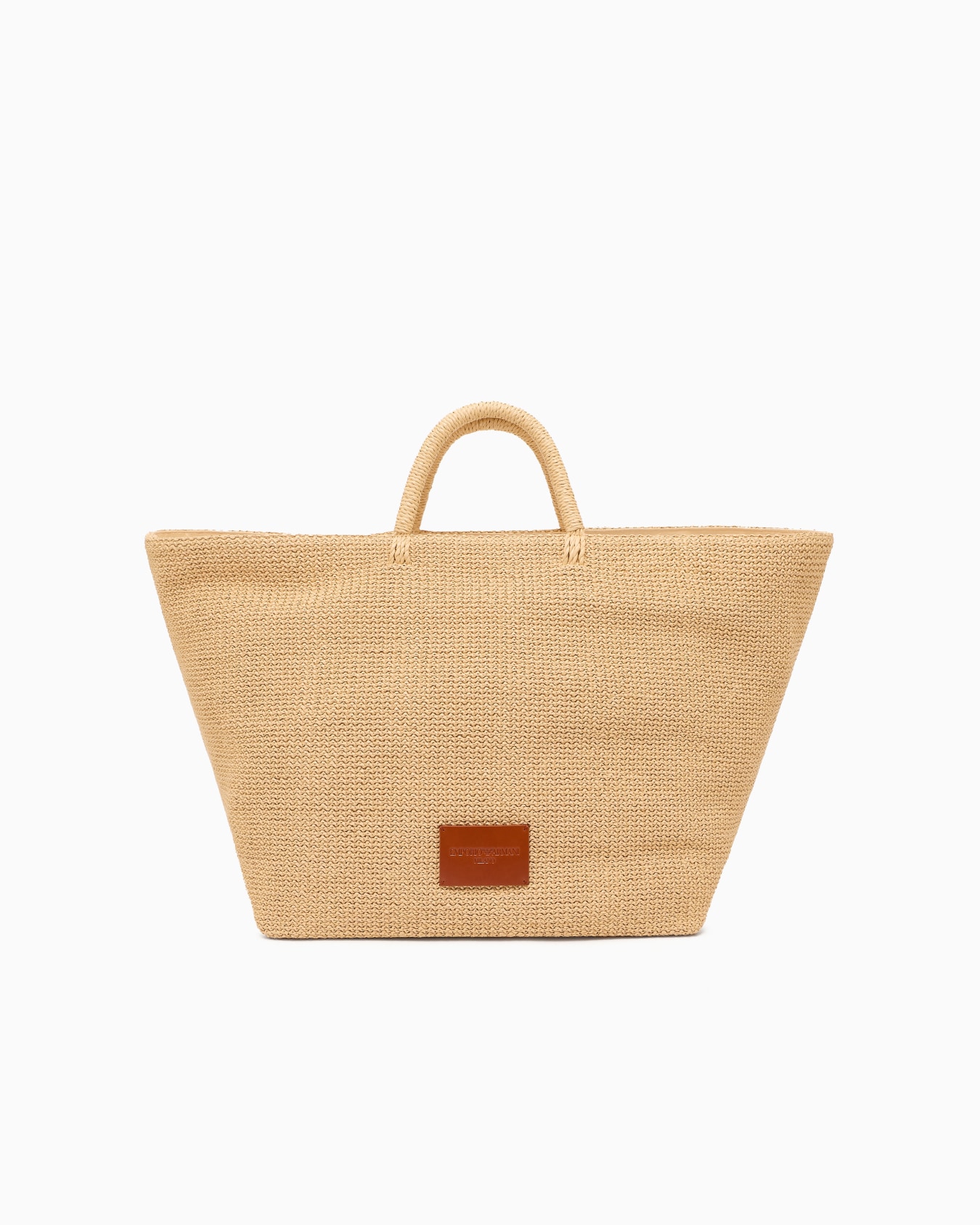 Woven raffia oversized shopper bag Slide 0