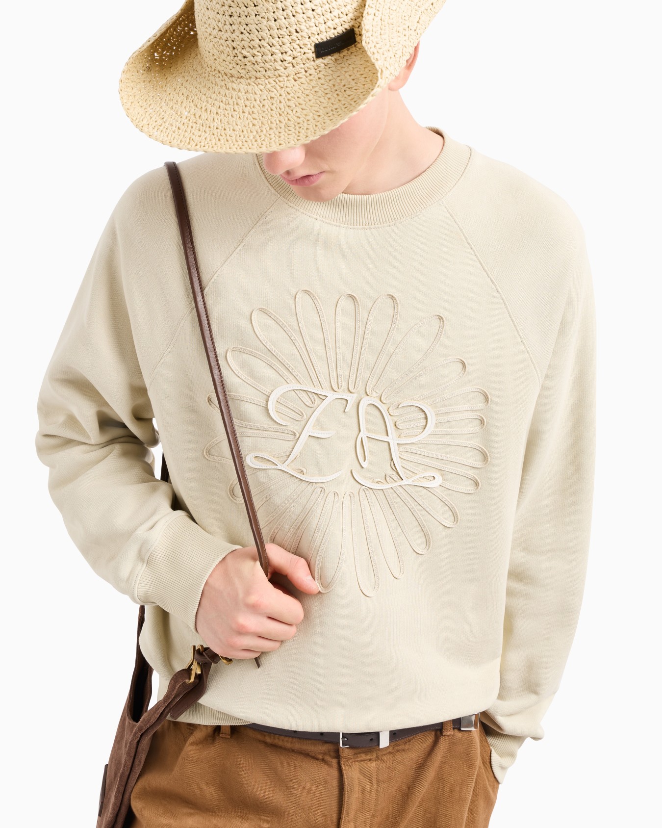 Felpa in jersey con logo e ricamo fiore ASV Slide 5