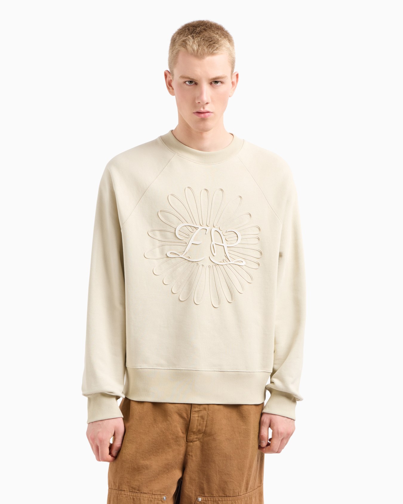 Felpa in jersey con logo e ricamo fiore ASV Slide 3