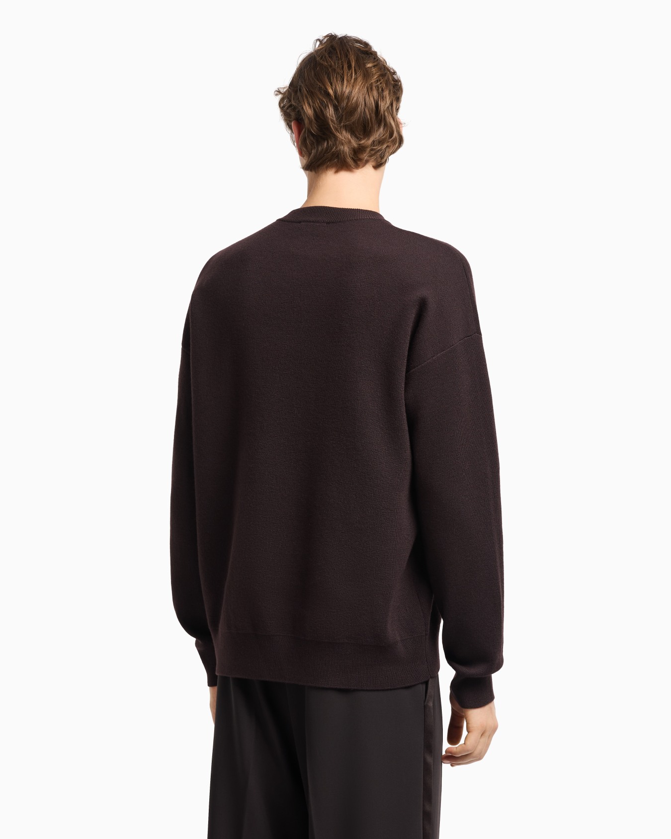 Pullover aus glatter Schurwolle mit Foliage-Stickerei Folie 3