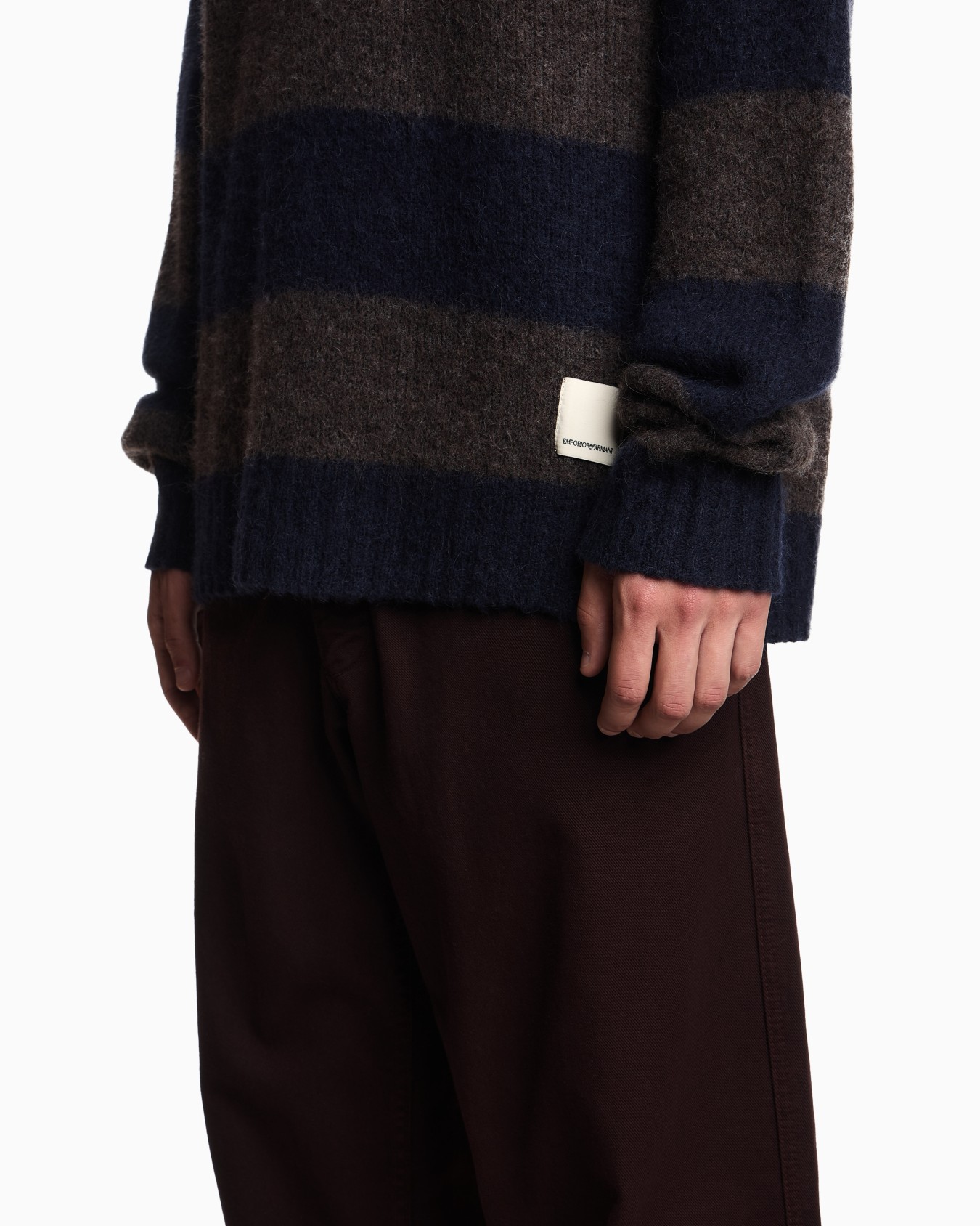 New York Capsule Collection striped alpaca-blend oversized jumper Slide 4