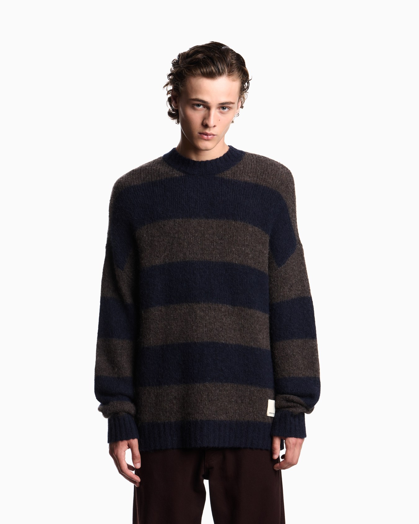 New York Capsule Collection striped alpaca-blend oversized jumper Slide 3
