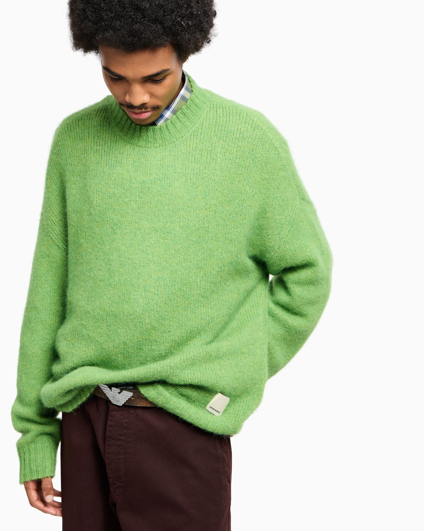 Maxi maglione in misto alpaca a righe Capsule New York Slide 5