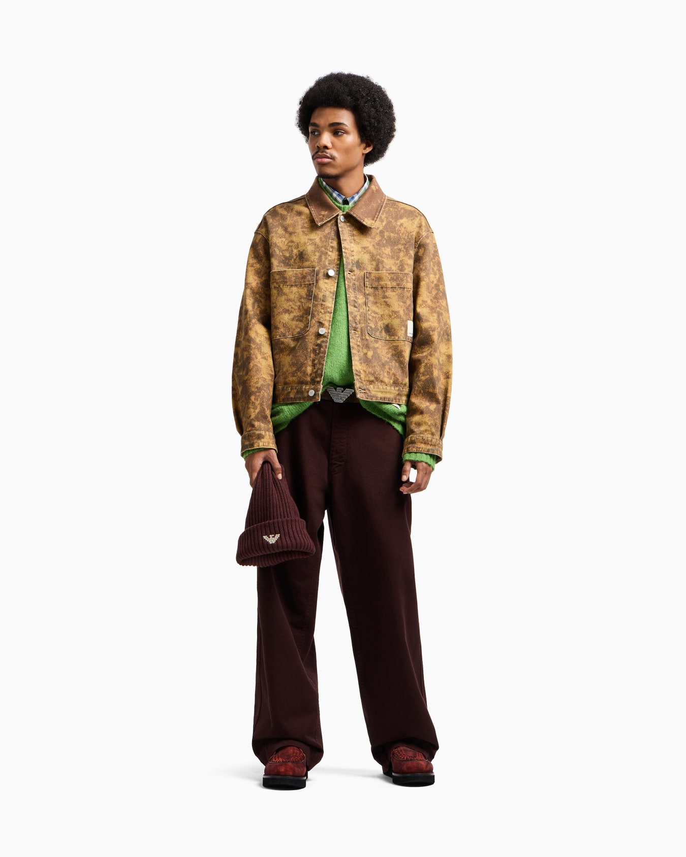 Maxi maglione in misto alpaca a righe Capsule New York Slide 2