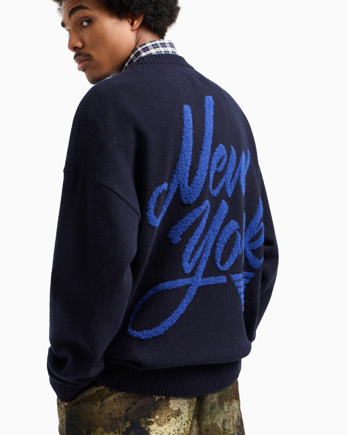 Jacquard-Stoff-Pullover aus der New York Sonderkollektion, gefertigt aus Schurwolle Folie 5