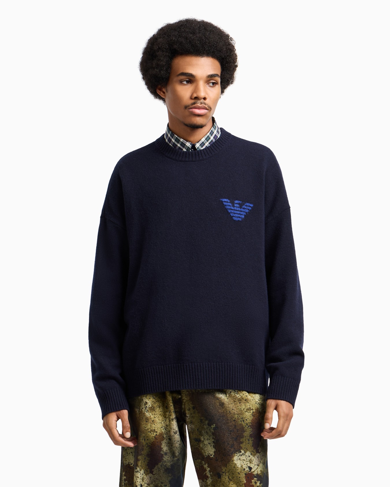 Jacquard-Stoff-Pullover aus der New York Sonderkollektion, gefertigt aus Schurwolle Folie 4