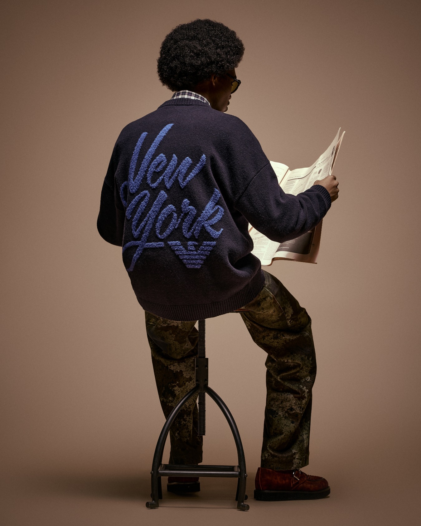 Jacquard-Stoff-Pullover aus der New York Sonderkollektion, gefertigt aus Schurwolle Folie 6
