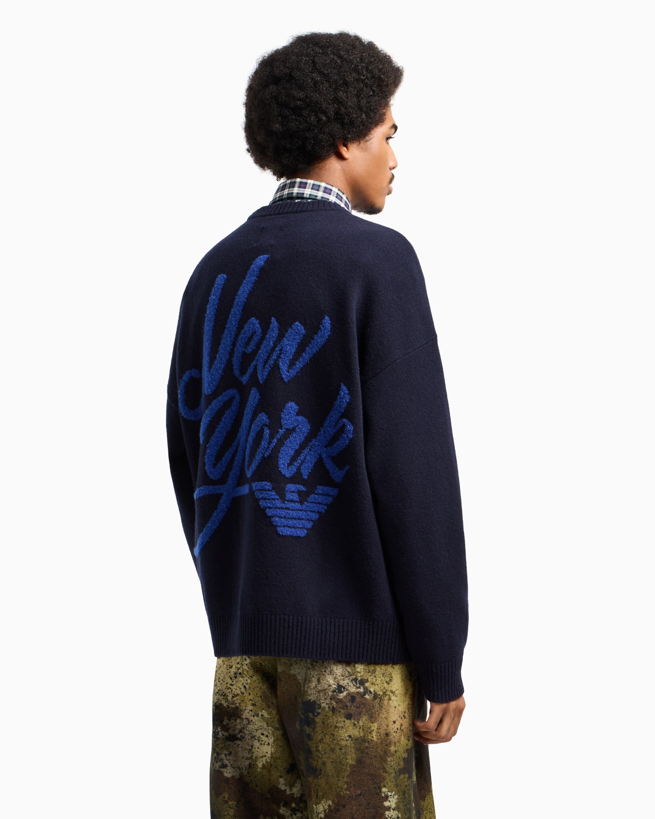 Jacquard-Stoff-Pullover aus der New York Sonderkollektion, gefertigt aus Schurwolle Folie 3