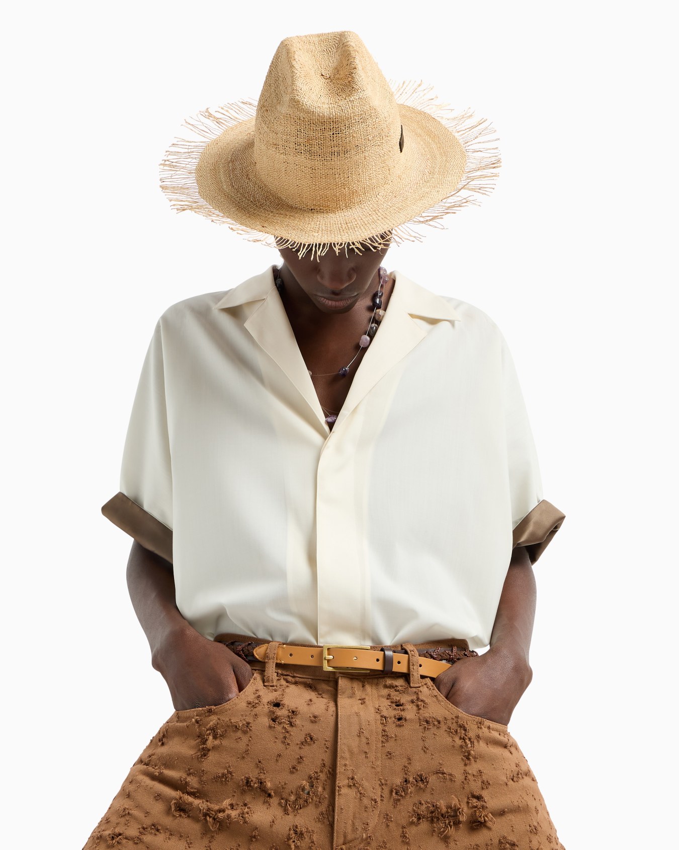 WOVEN STRAW FEDORA Slide 3